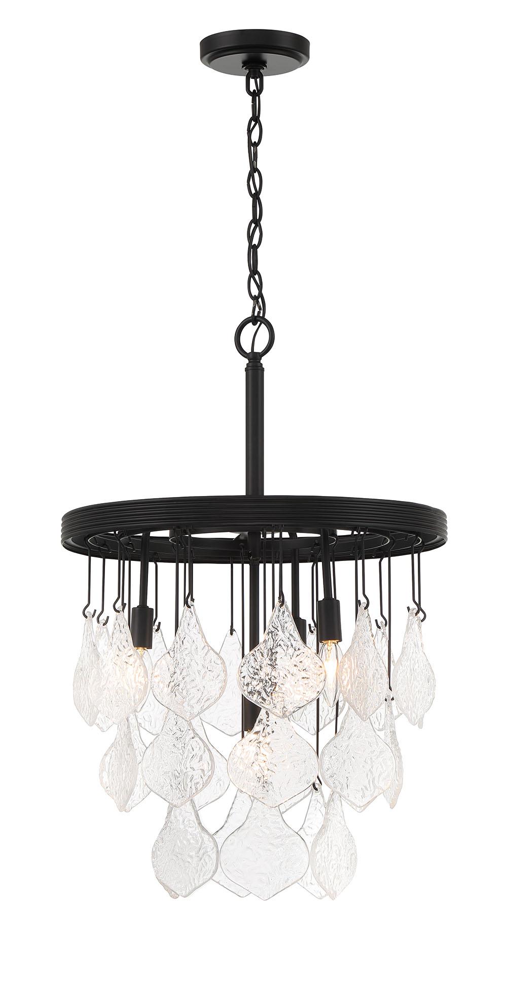 Vesi 4 Light Pendant, Flat Black