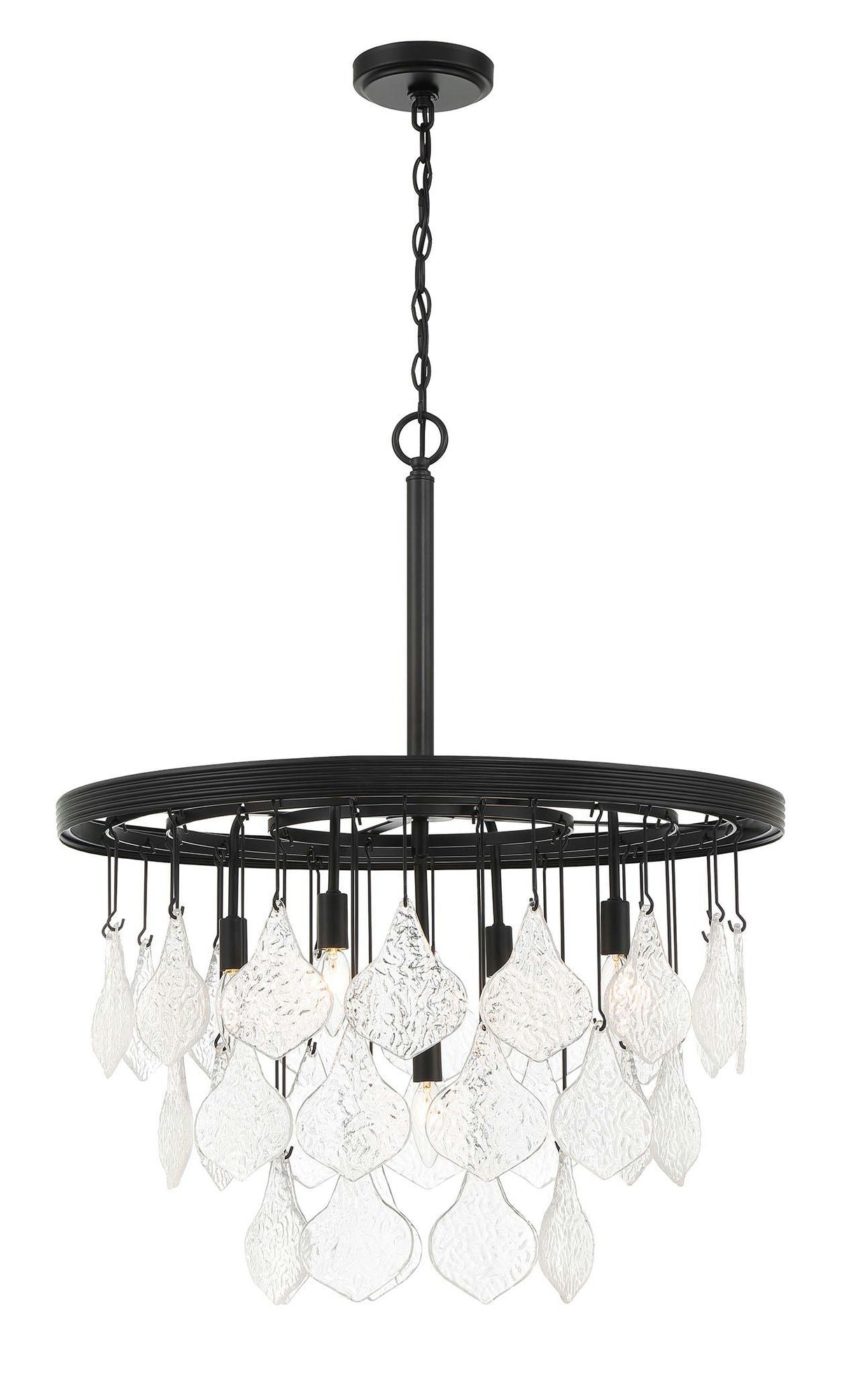 Vesi 5 Light Pendant, Flat Black