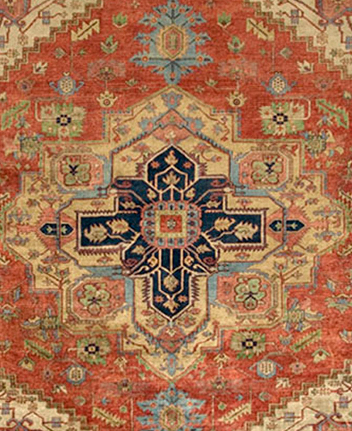 Pasargad Home Serapi Collection Hand-Knotted Rust Wool Area Rug - 9'11" X 13'9"