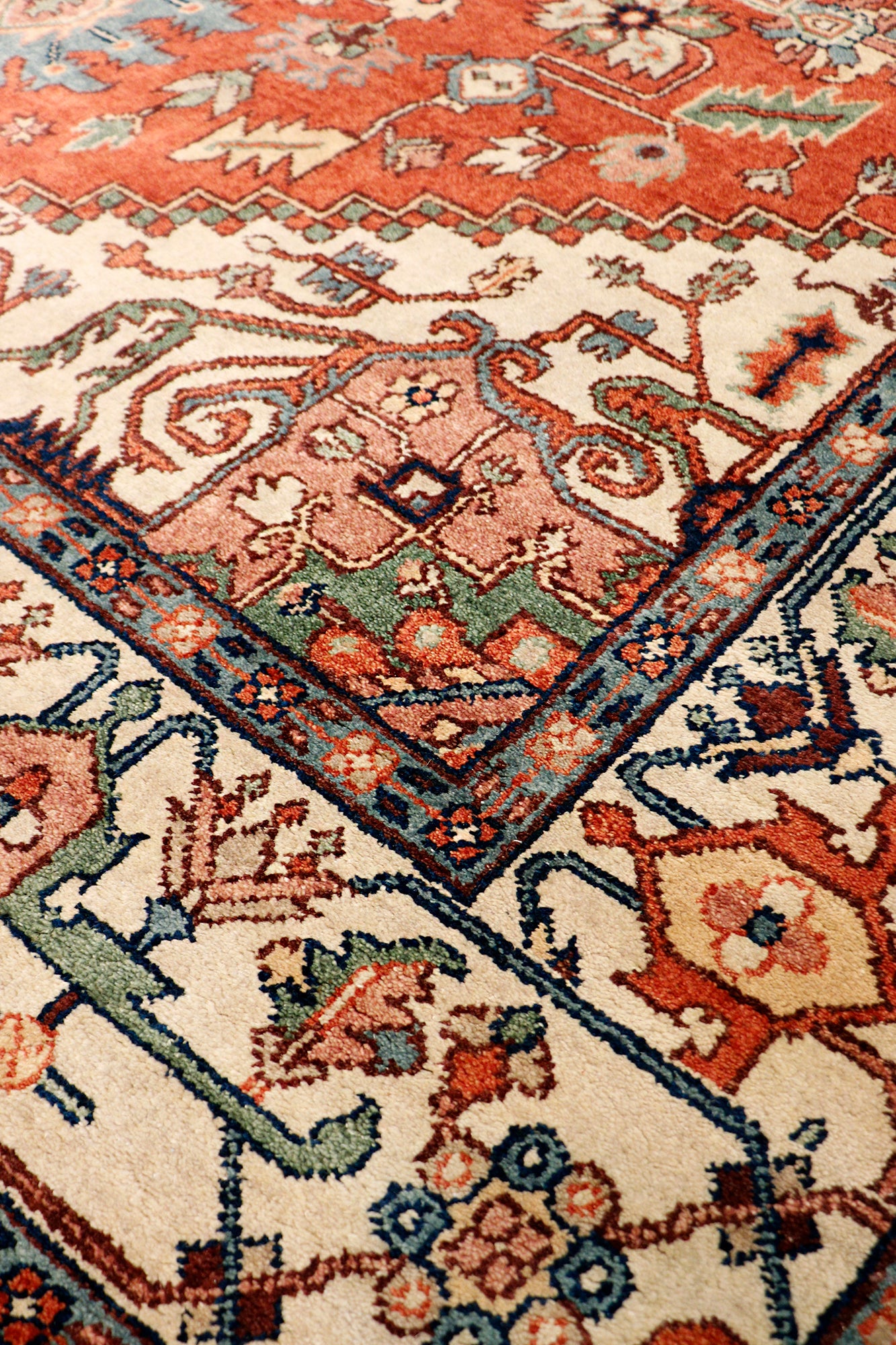 Pasargad Home Serapi Collection Hand-Knotted Rust Wool Area Rug - 9'11" X 13'9"