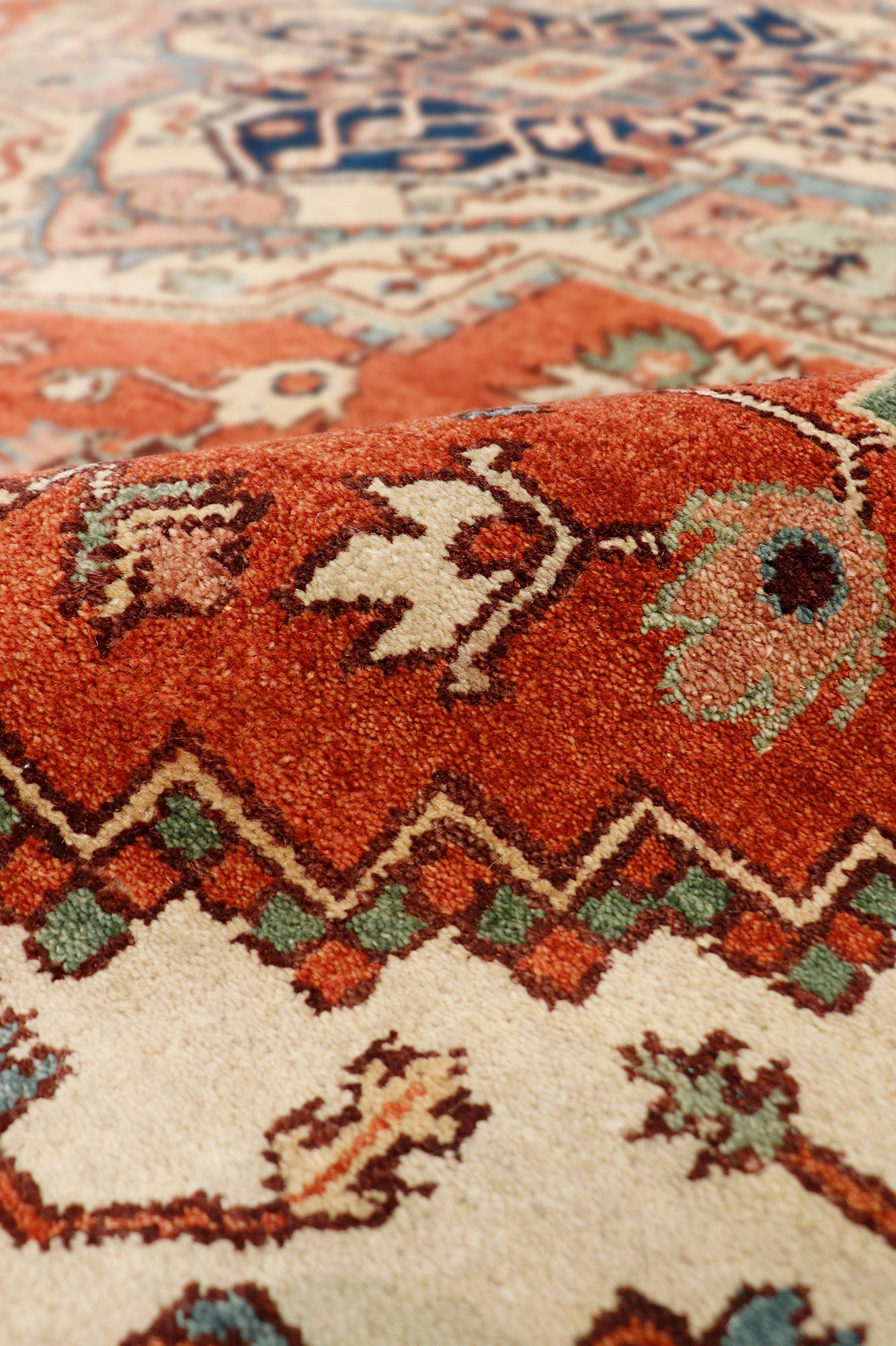 Pasargad Home Serapi Collection Hand-Knotted Rust Wool Area Rug - 9'11" X 13'9"