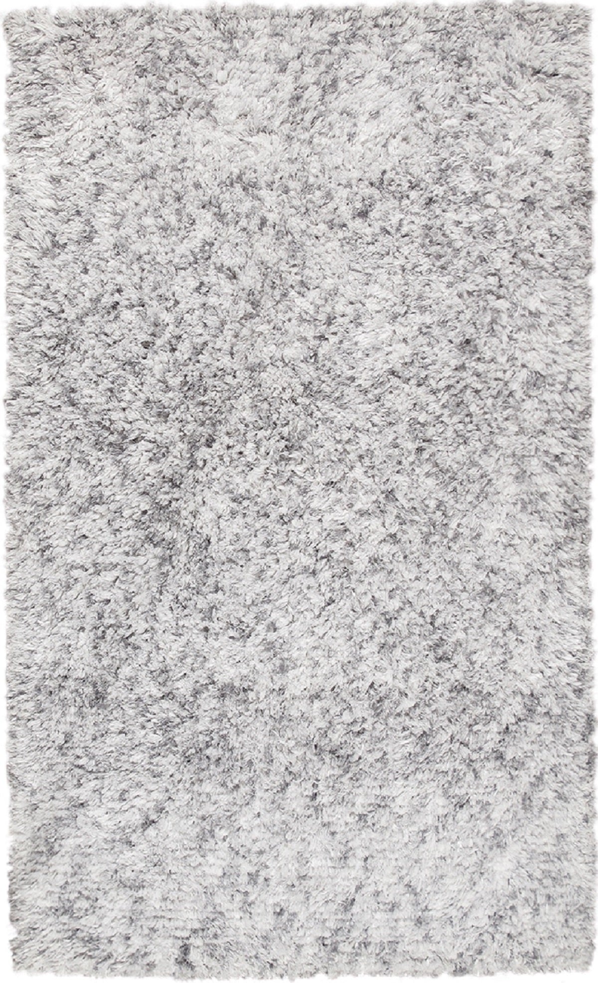 Pasargad Home Paris Shag Collection Silver Poly & Cotton Area Rug 10'0" X 14'0"