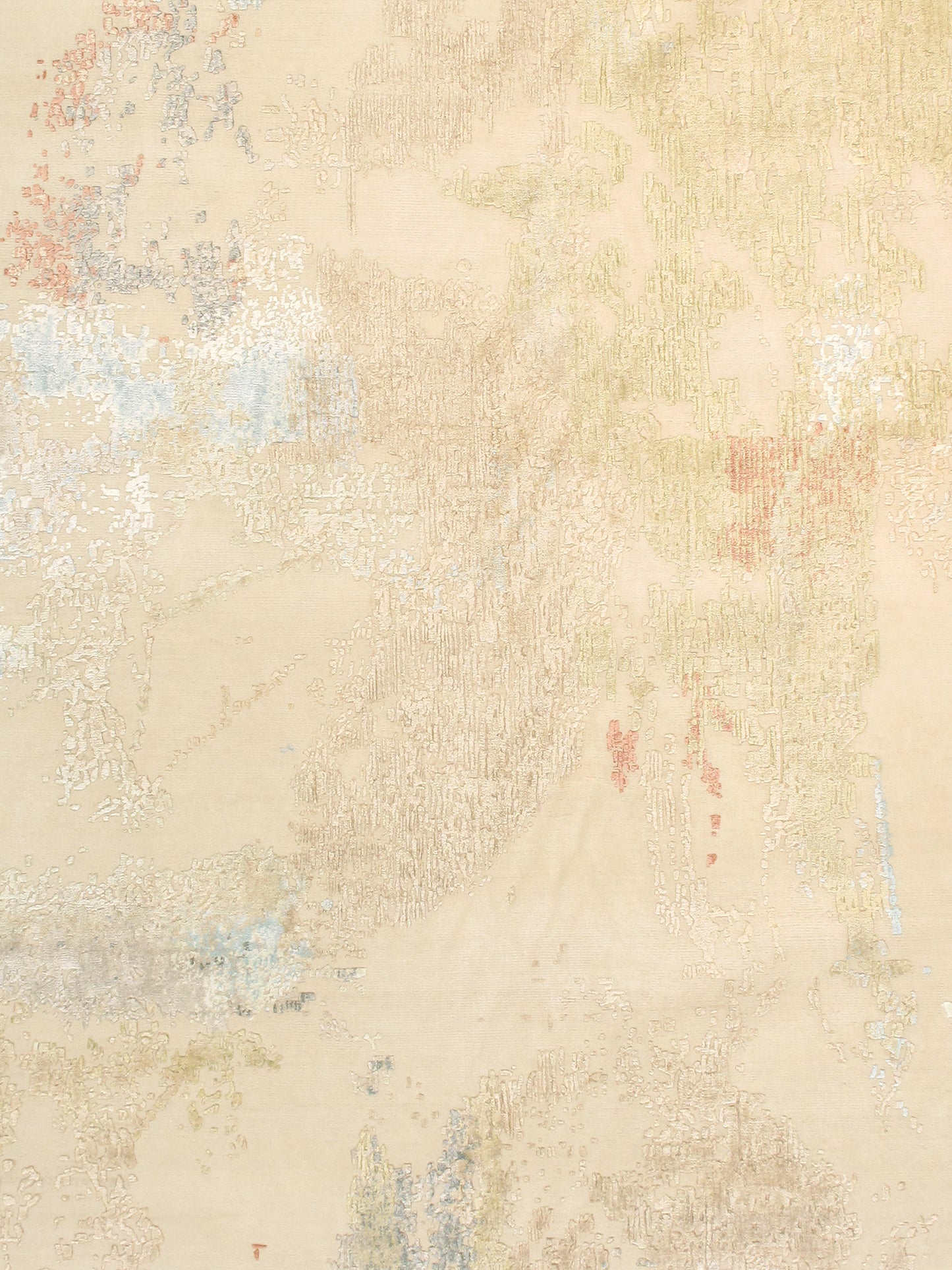 Pasargad Home Modern Collection Beige Silk & Wool Area Rug 10'1" X 14'2"