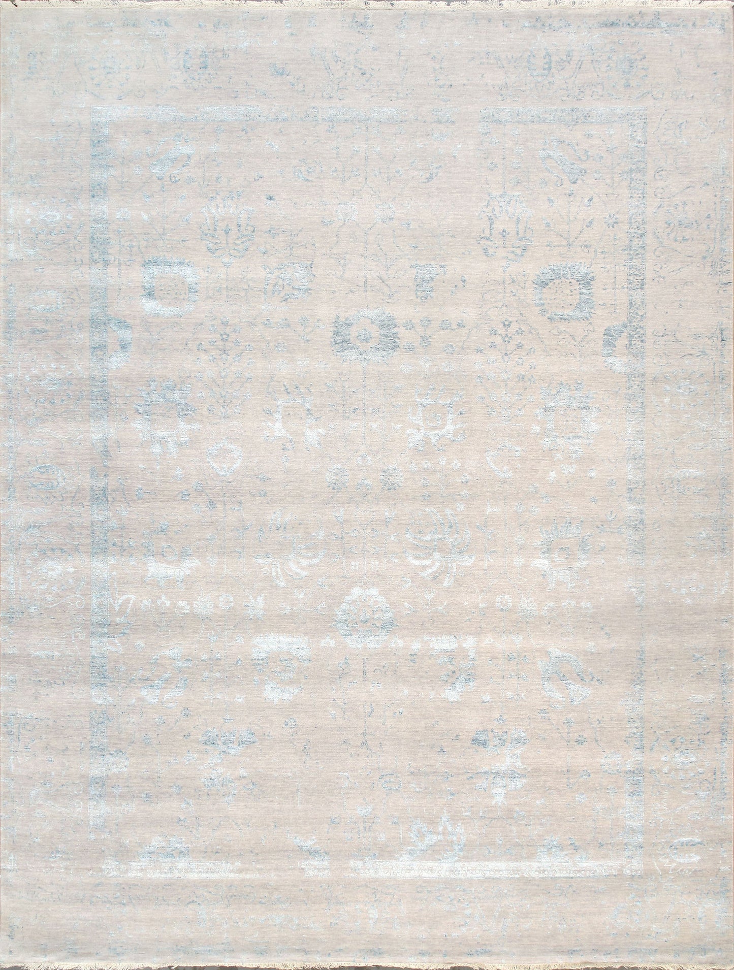 Pasargad Home Transitional Collection Silver Area Rug 8'11" X 11'8"