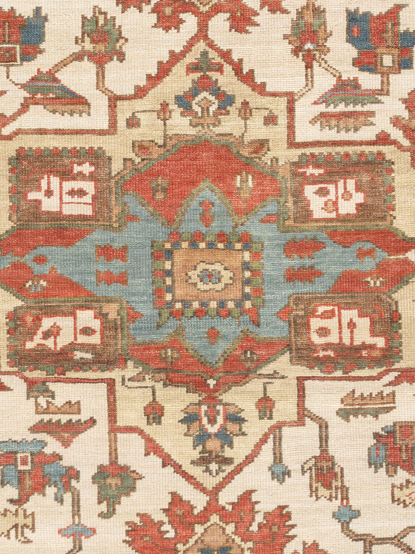 Pasargad Home Serapi Collection Ivory Wool Area Rug 11'8" X 14'10"