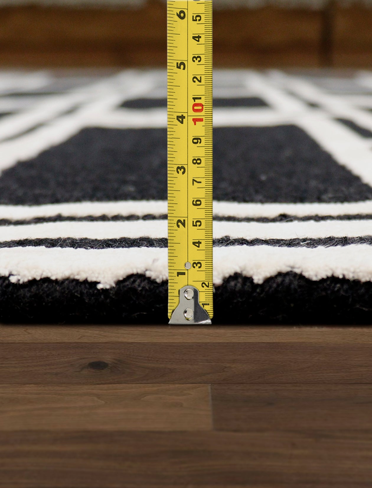 Pasargad Home Edgy Collection Black Bamboo Silk & Wool Area Rug 9'9" X 13'9"