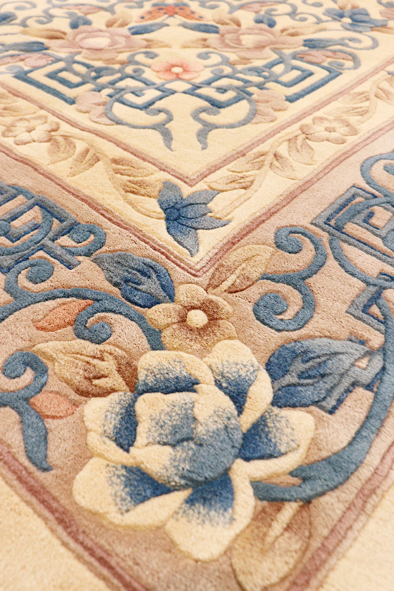 Pasargad Home Art Deco Collection Hand-Knotted Wool Area Rug- 8'10" X 11'10"