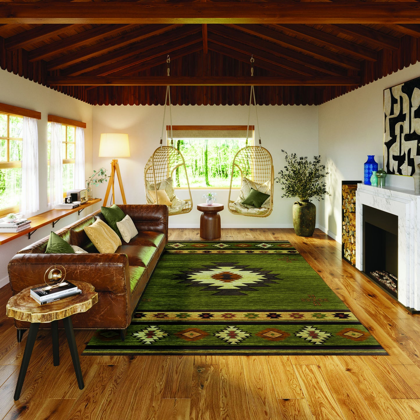 Indoor/Outdoor Phoenix PH4 Cactus Washable 9' x 12' Rug