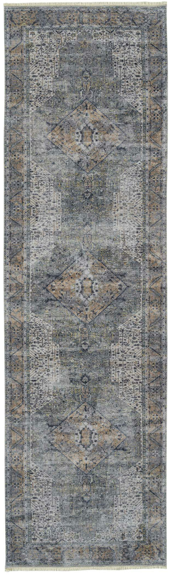 Kaleen Praia Collection Light Earthtone Runner 2'7" x 9'
