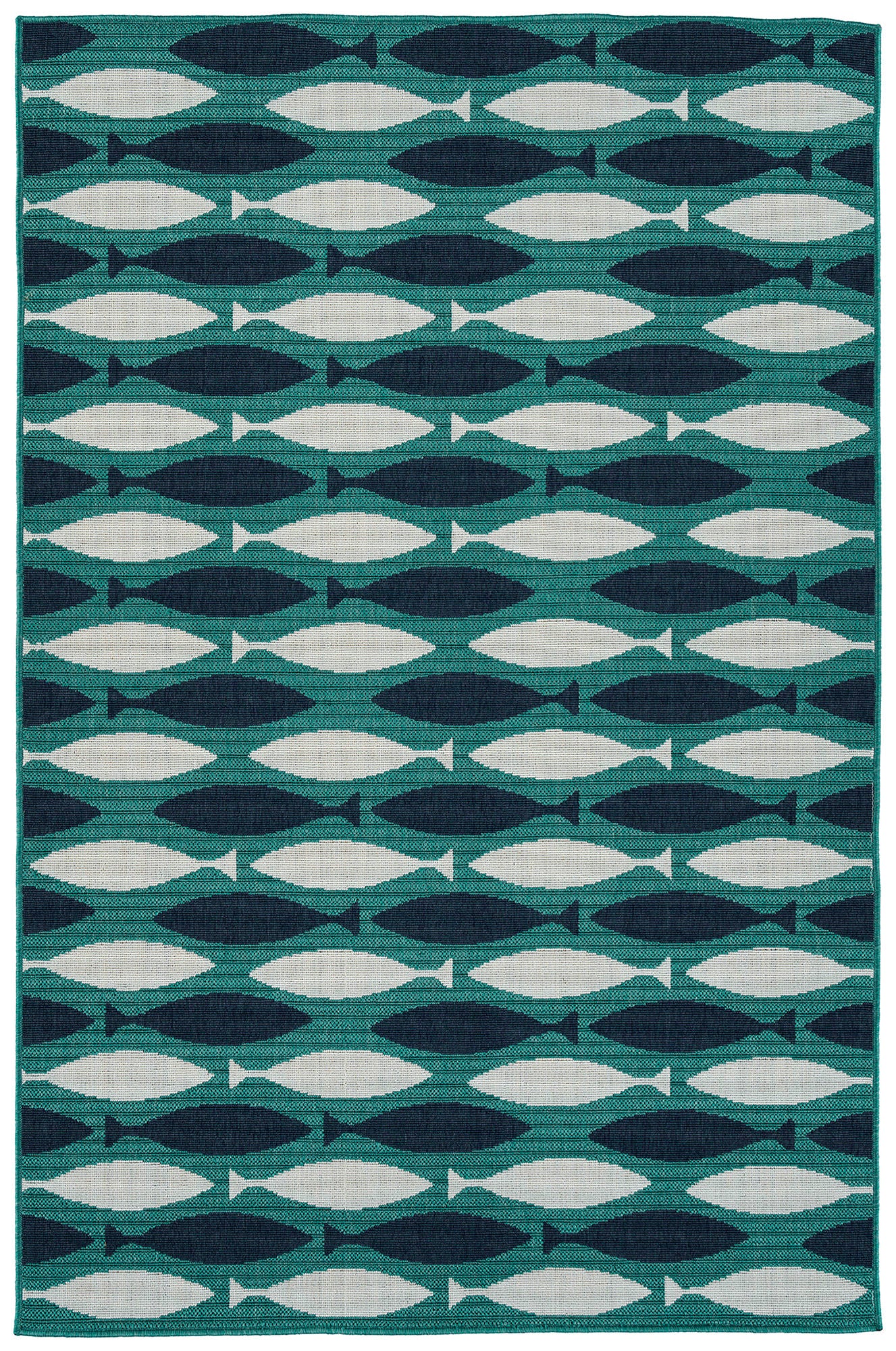 Kaleen Puerto Collection Dark Blue Area Rug 3'6" x 5'6"