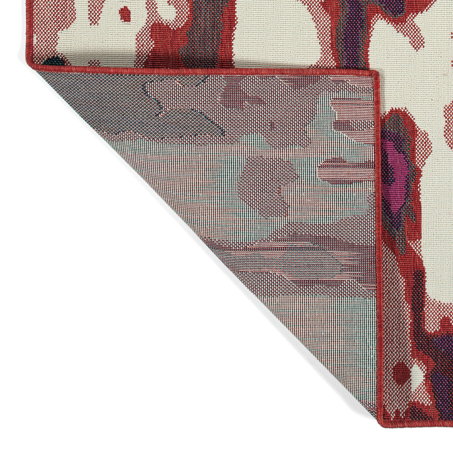 Kaleen Pianta Collection Red Ivory Throw Rug 1'11" x 3'7"