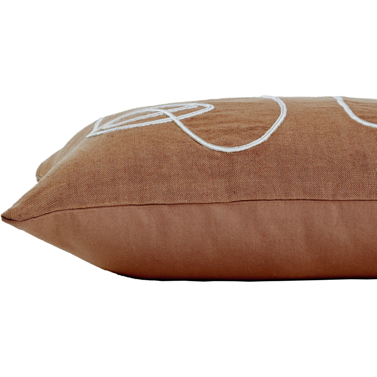 Katrine Terracotta/Ivory Linen Pillow