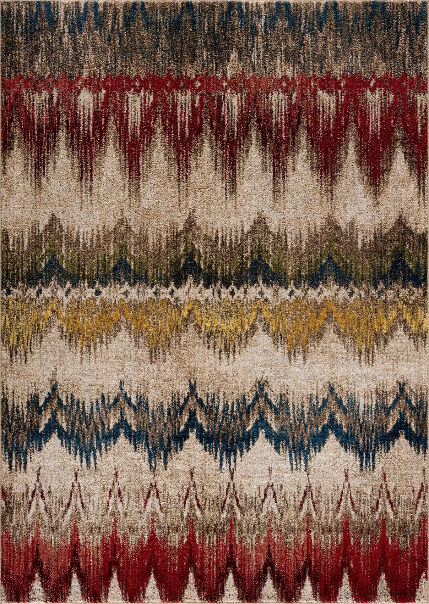 Ramilia-Scallop Flamestitch-Ls11844-Multi-7.10 X 10.4 Area Rug