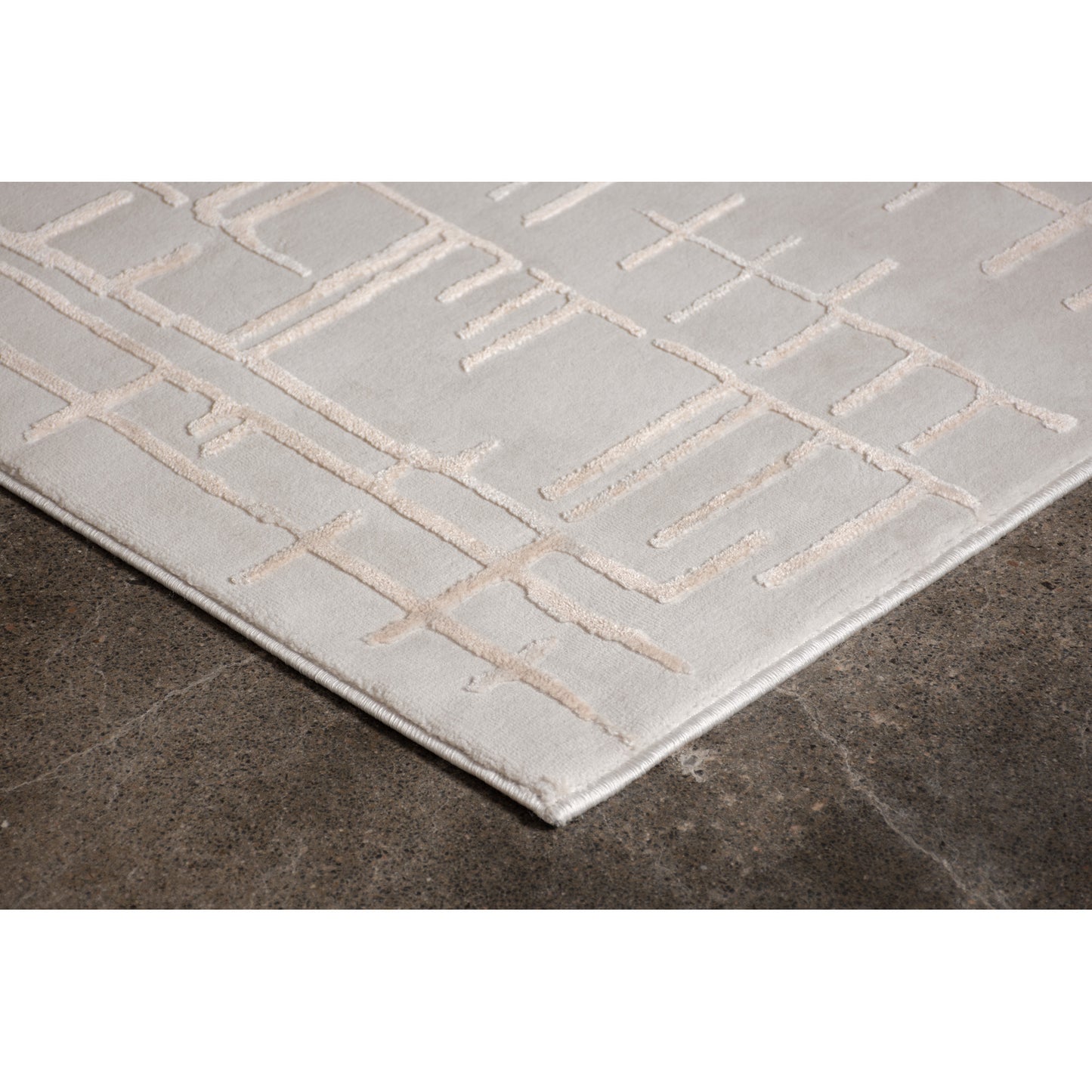 Ariella Rectangle Grey/Beige Indoor Rug 3'28" X 4'92" Ft