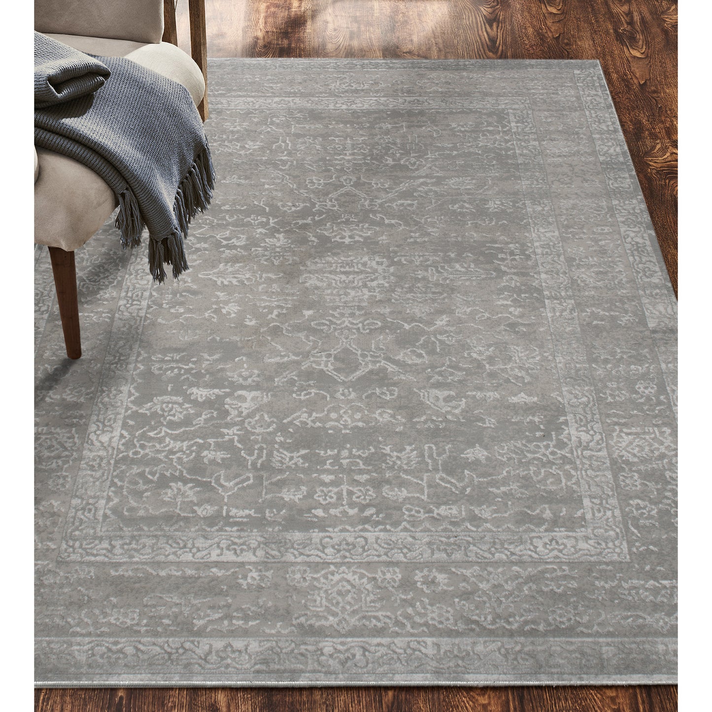 Camila Rectangle Grey Mix Indoor Rug 2'6" X 10 Ft