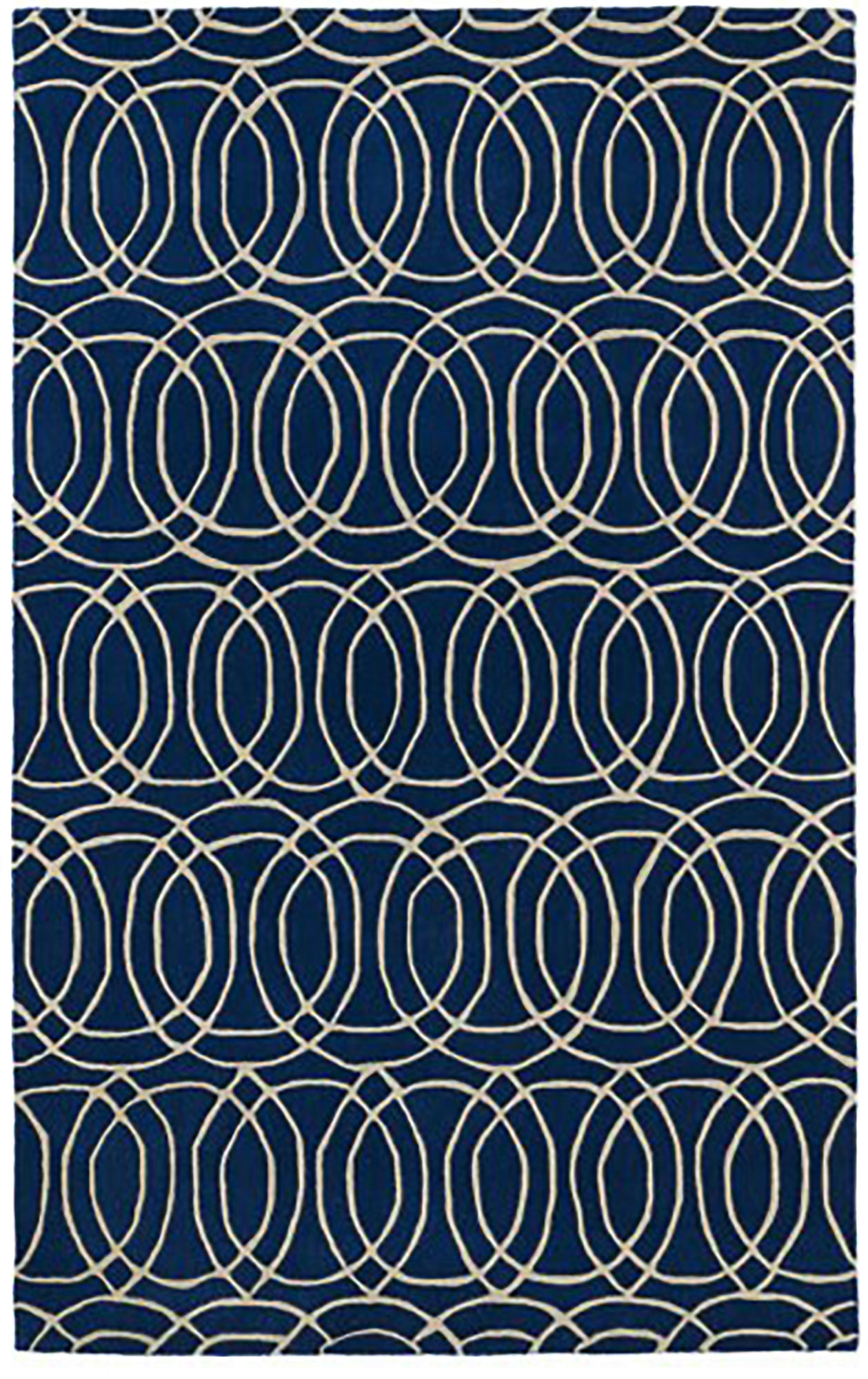 Kaleen Tara Rounds Collection REV02-22 Navy Area Rug 3'9" x 3'9"