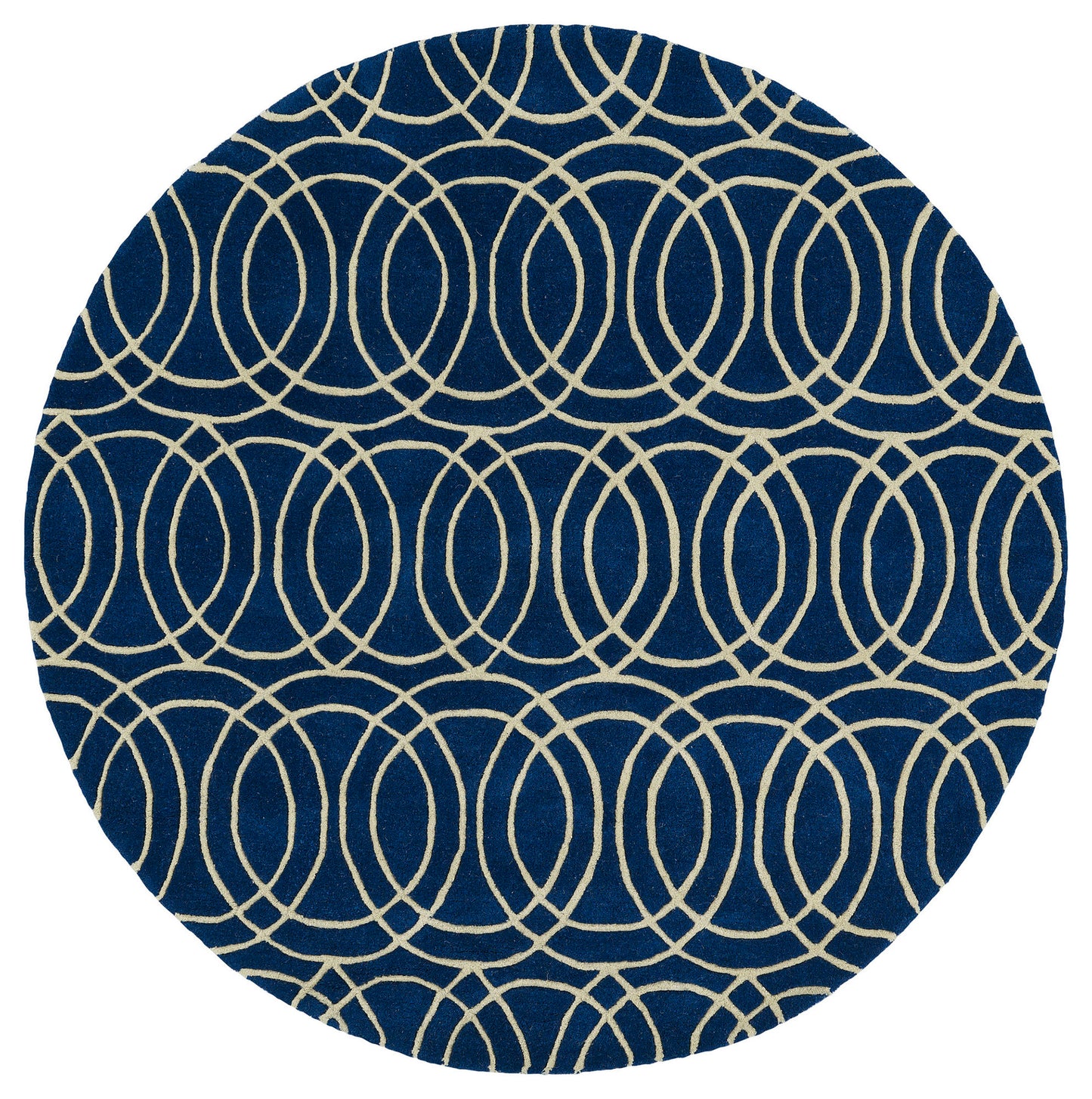 Kaleen Tara Rounds Collection REV02-22 Navy Area Rug 9'9" x 9'9"