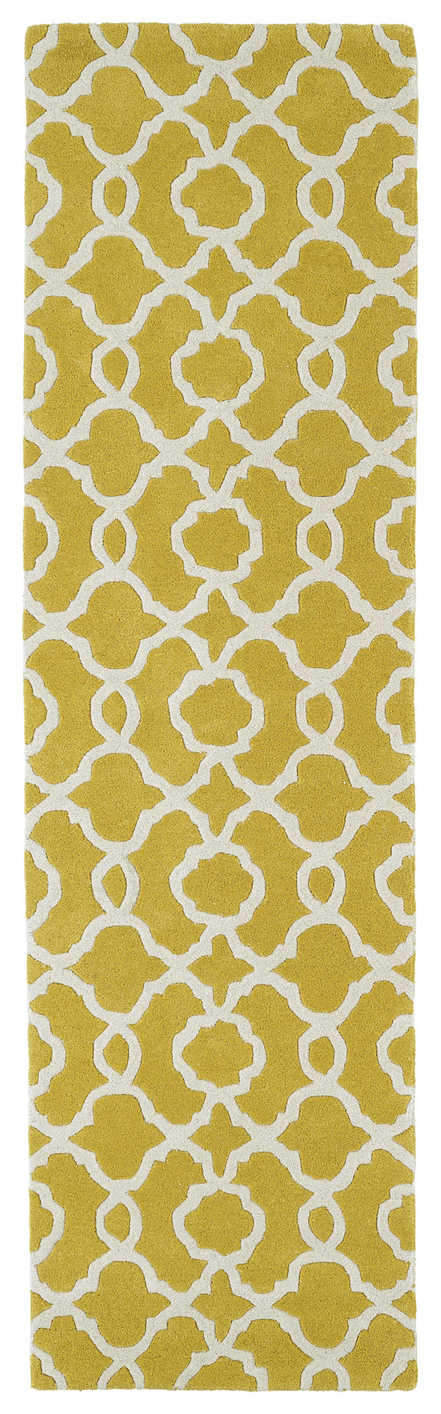 Kaleen Tara Rounds Collection Bright Yellow Area Rug 9'9" x 9'9"