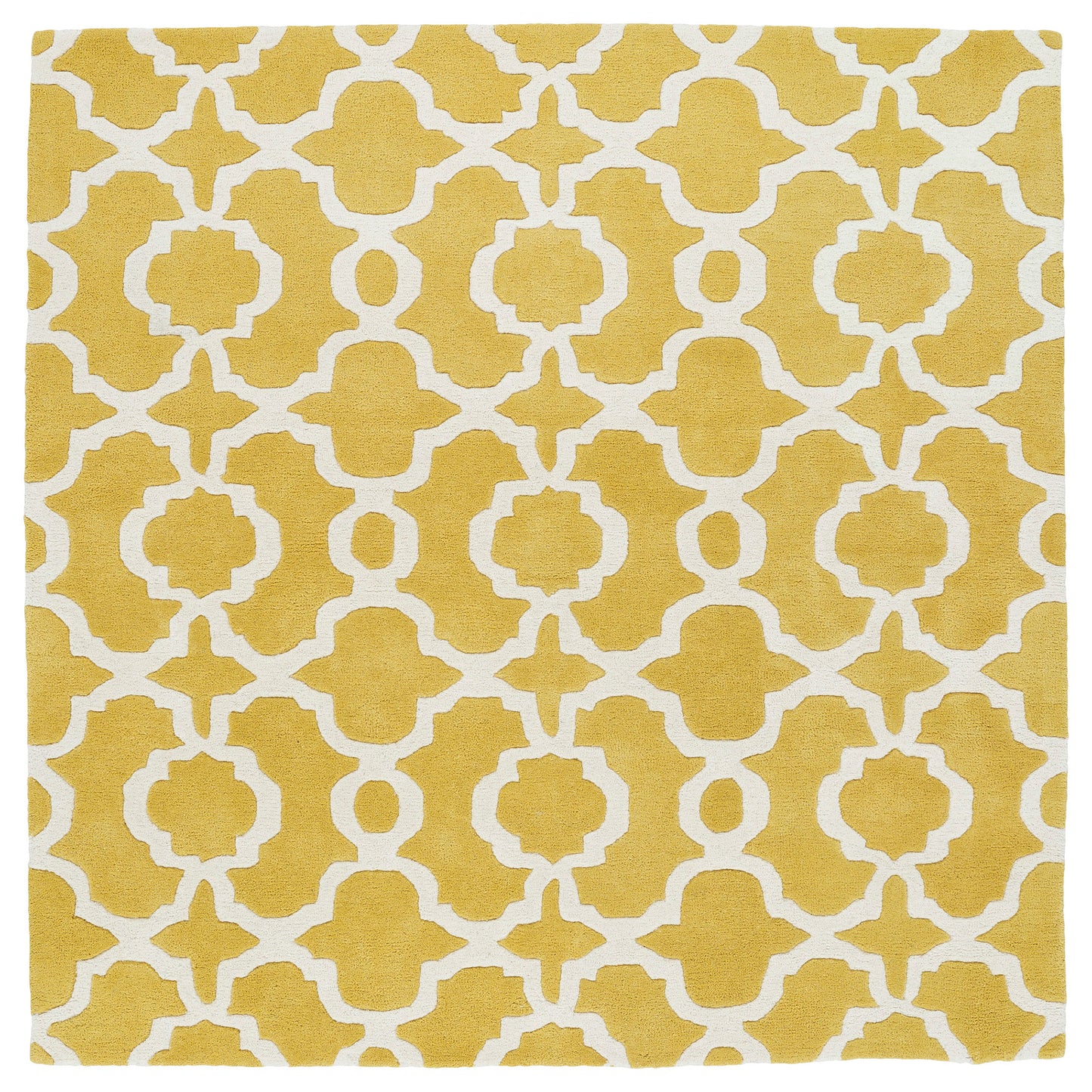 Kaleen Tara Rounds Collection Bright Yellow Area Rug 7'9" x 7'9"