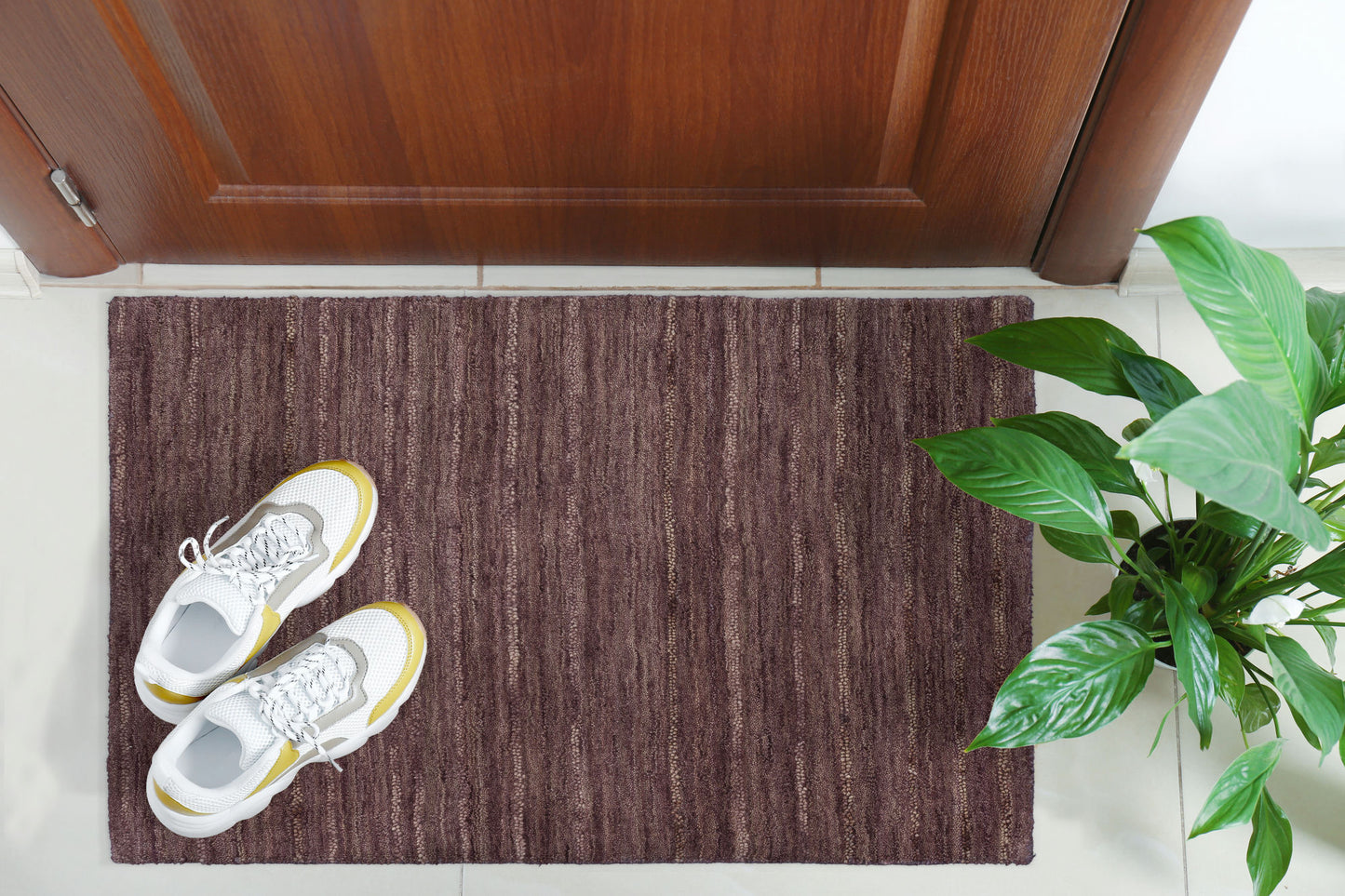 Rafia RF100 Plum 2' x 3' Rug