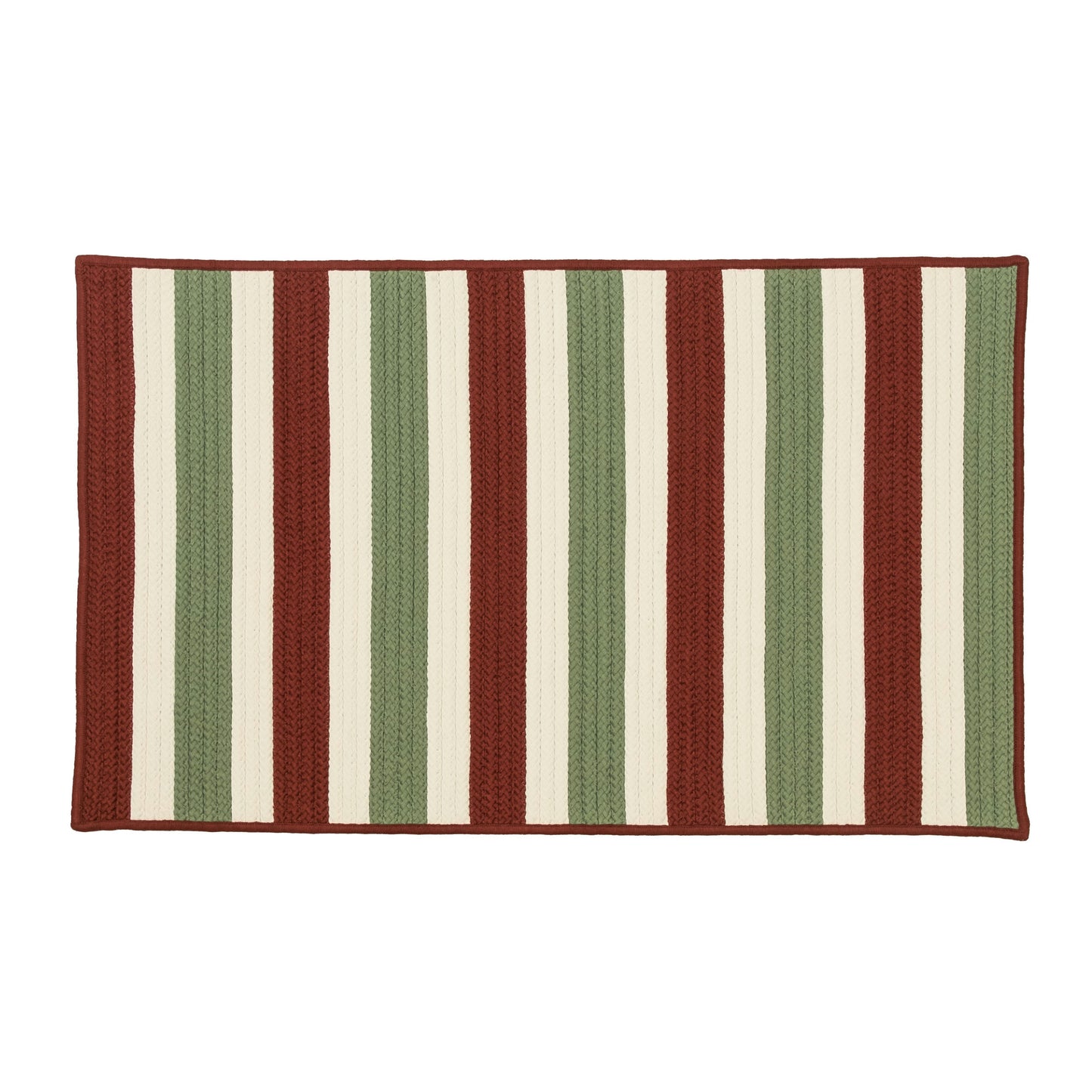 Rudolf Reversible Holiday Rug - Red/Green/White 42" x 66"