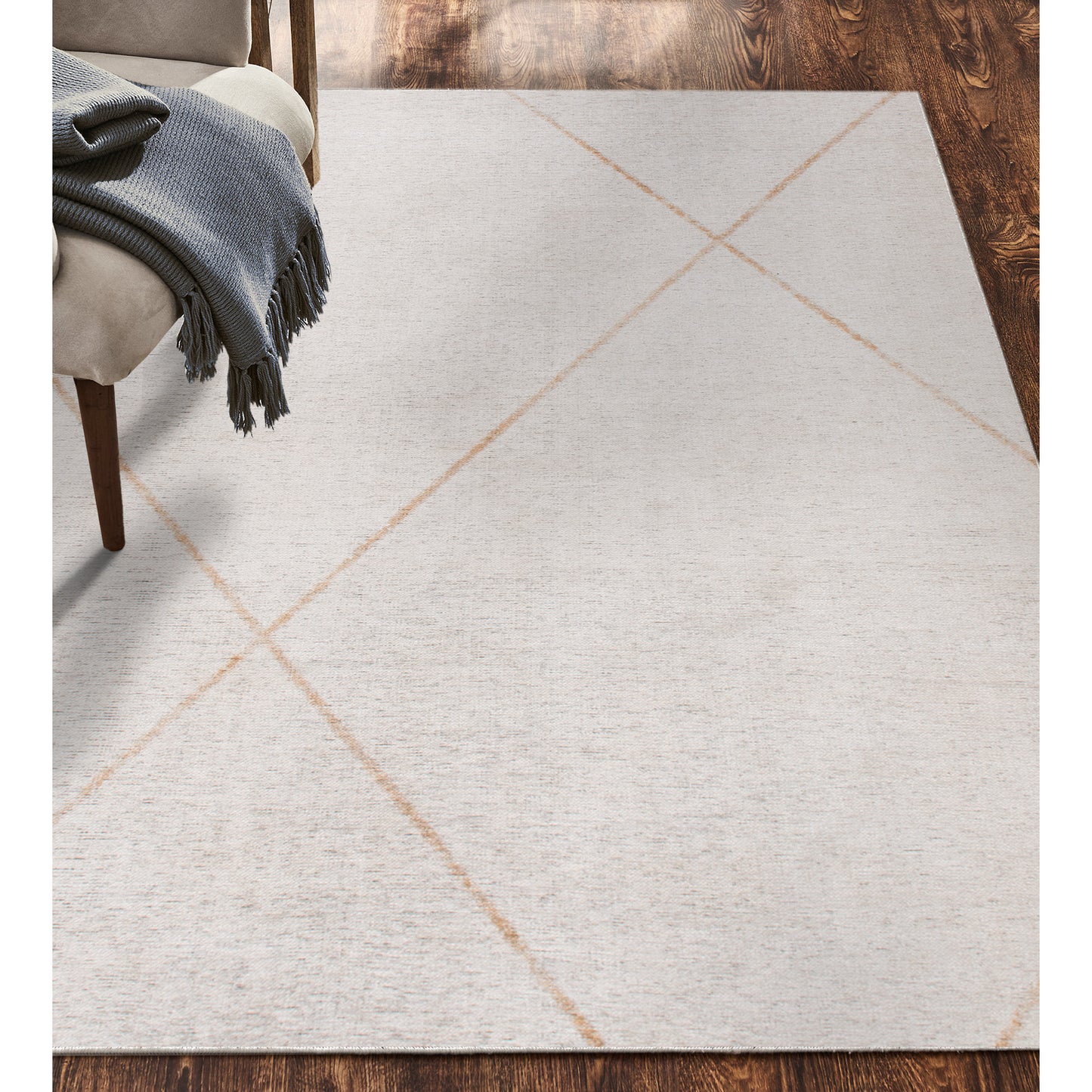 Fallon Rectangle Ivory/ Beige Indoor Rug 3'28" X 4'92" Ft