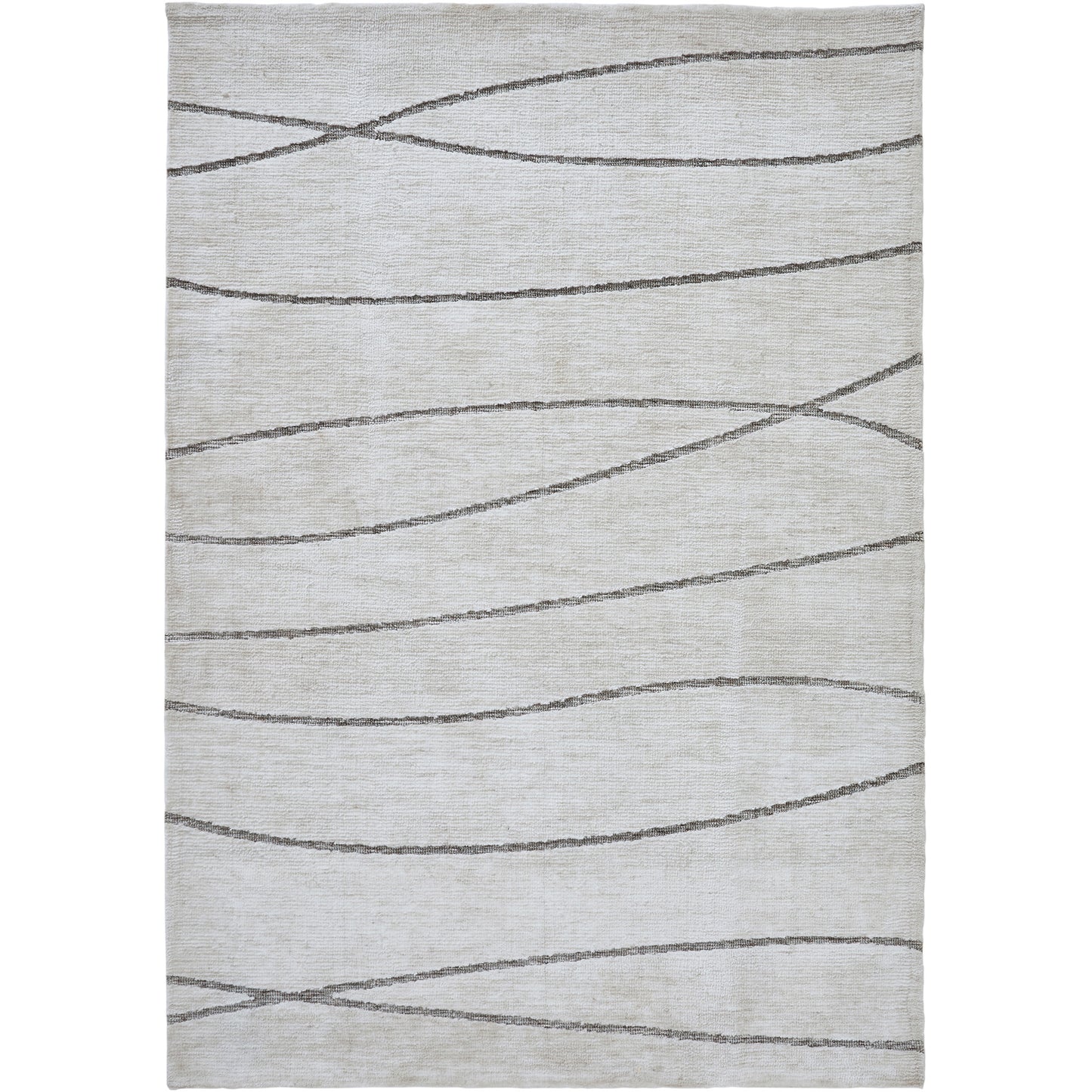Hazel Rectangular Off White/Grey Rug 9’10" X 13’1" Ft