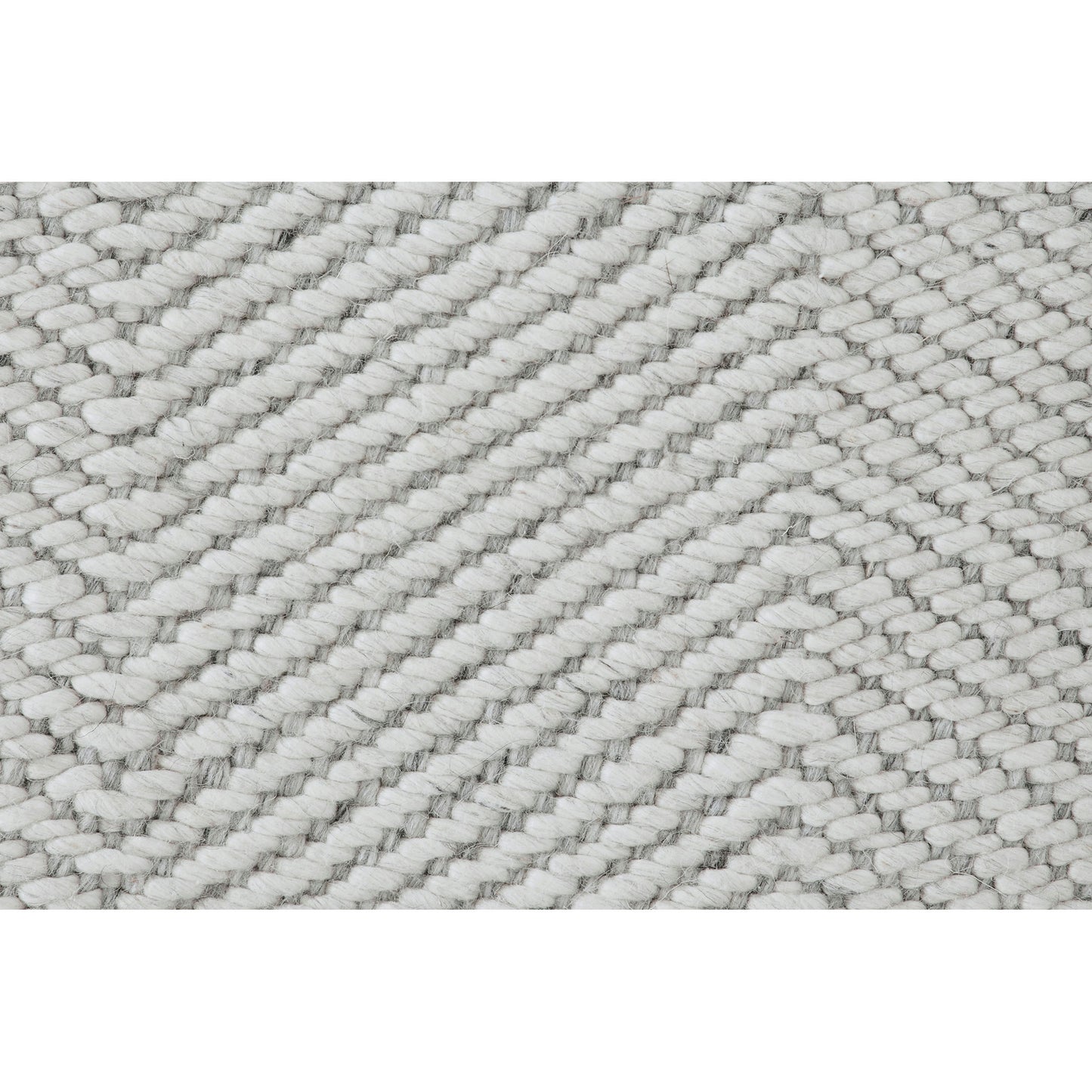 Malur Ivory/Silver Hand Woven Wool, Polyester Rug (39X59)