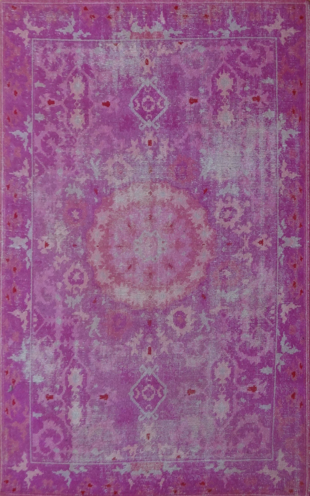Organdie Pink Area Rug 62" X 86"