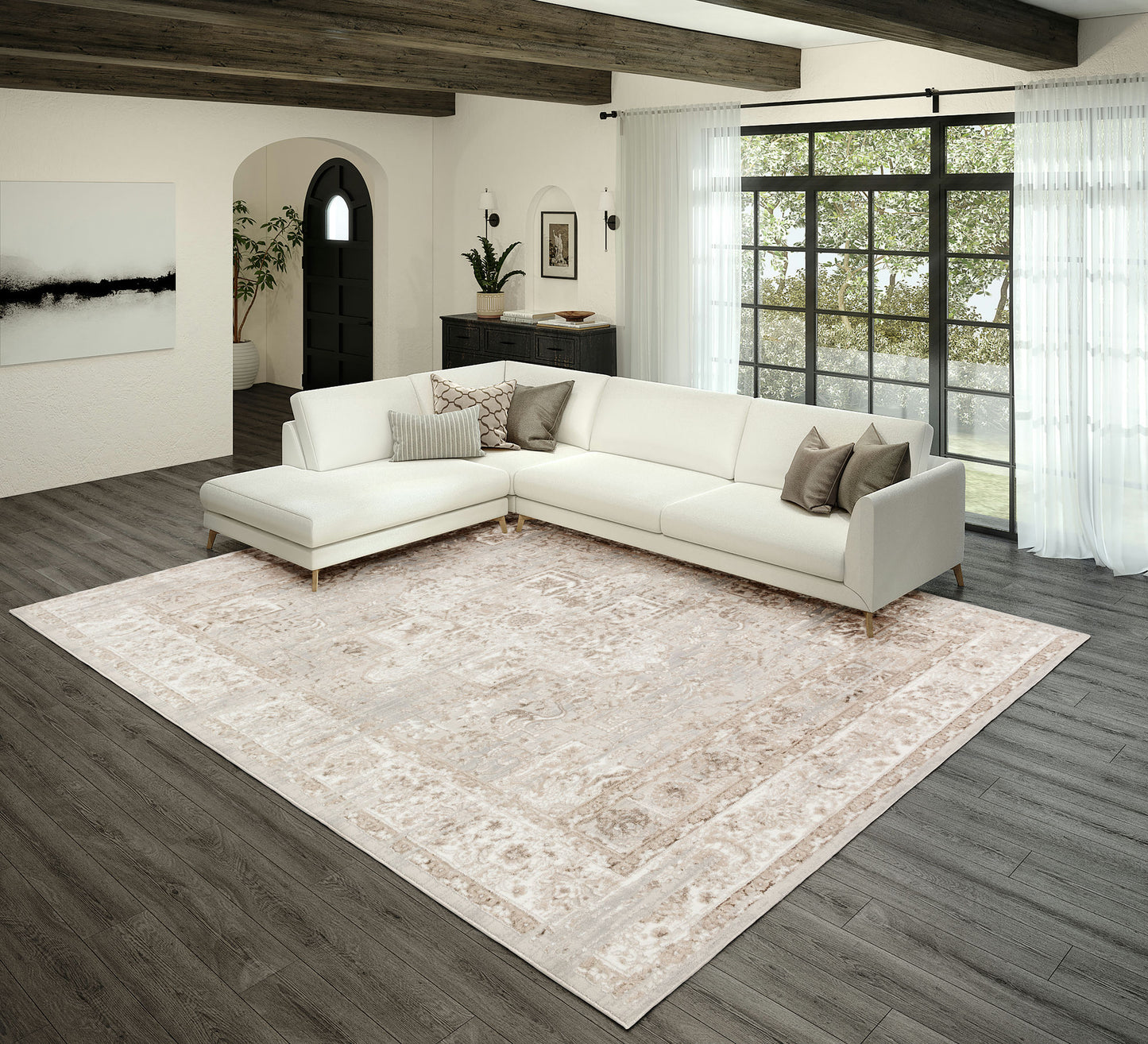 Rhodes RR6 Taupe 7'10" x 10' Rug