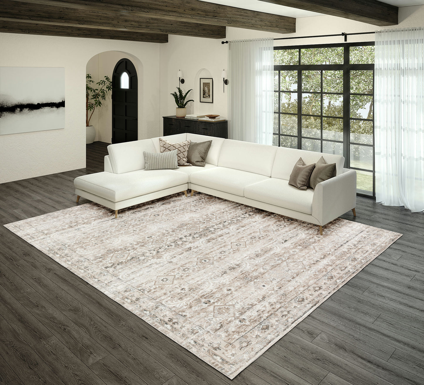 Rhodes RR7 Taupe 3'2" x 5'1" Rug