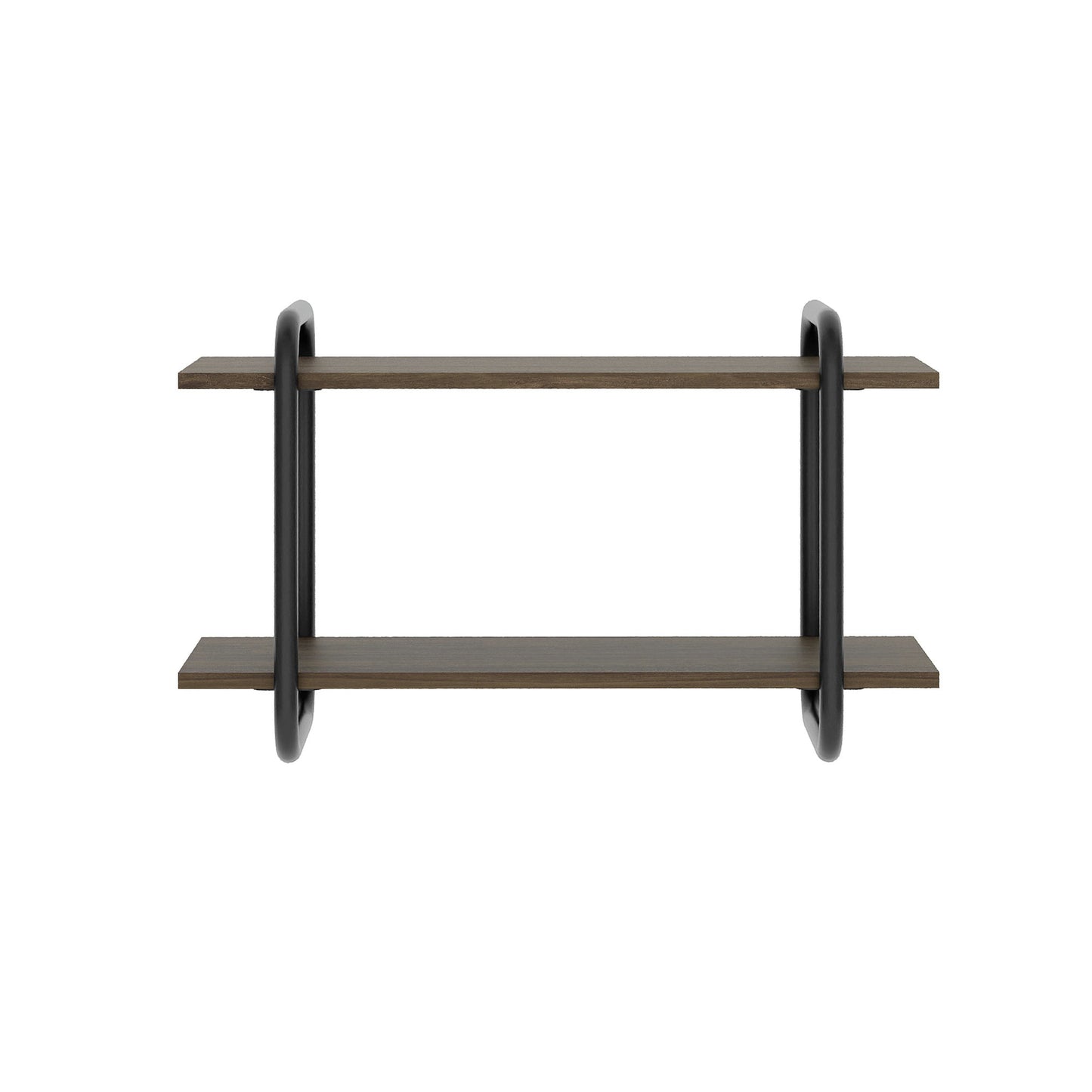 Techni Mobili Modern Floating Wall Shelves, Walnut