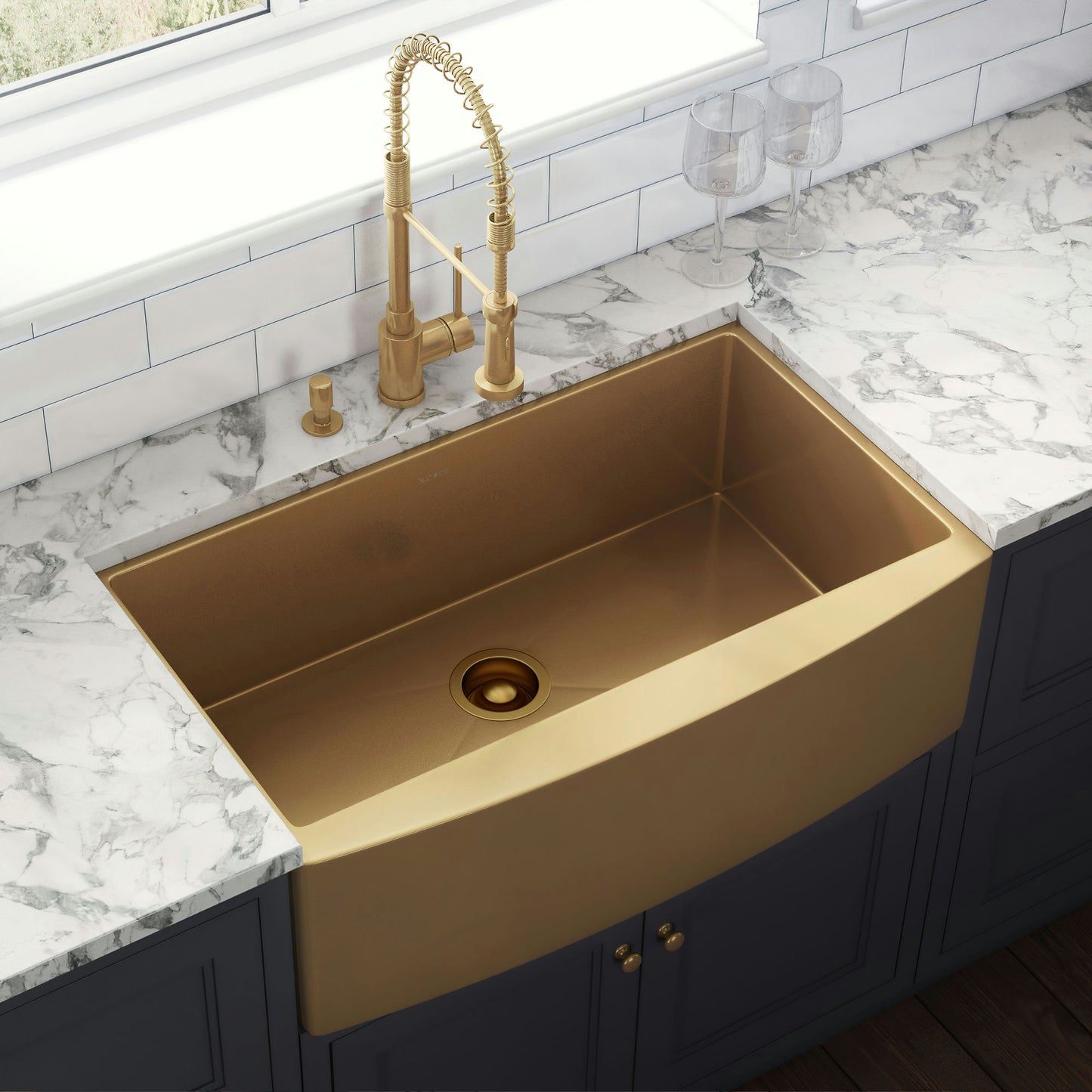Ruvati Garbage Disposal Flange for Kitchen Sinks Brass/Gold Tone