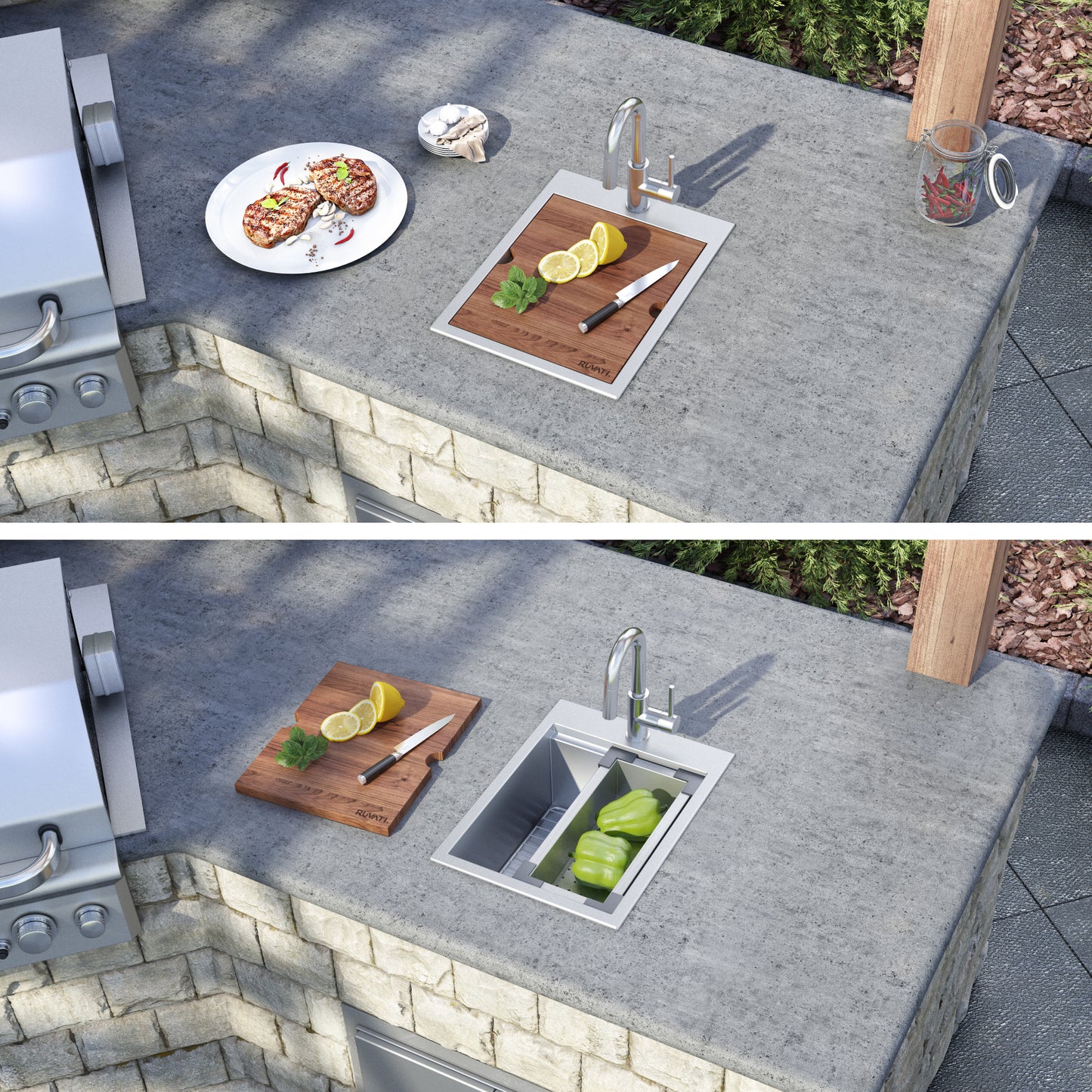 Ruvati Vino 15 x 20 inch Topmount Bar Sink