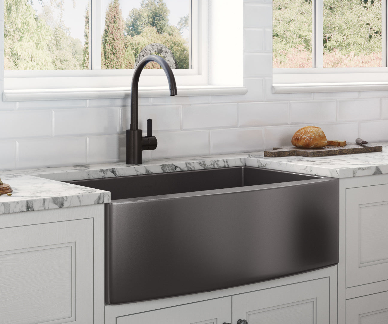Ruvati Terraza 33 x 22 inch Stainless Steel Kitchen Sink