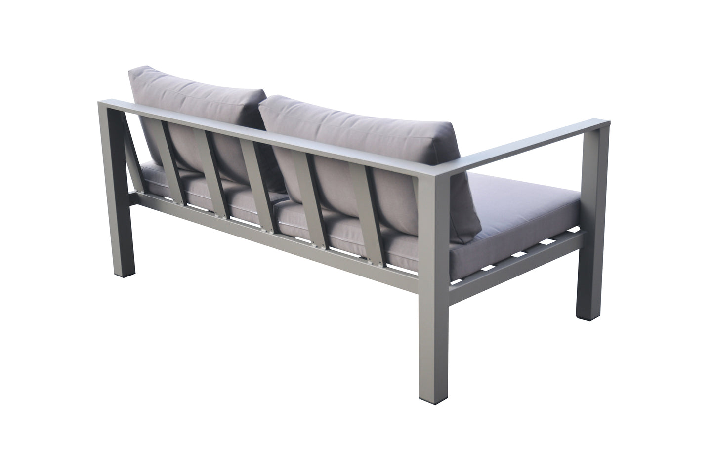 Cliff Patio Aluminum Sectional in Grey Powder Coated Finish