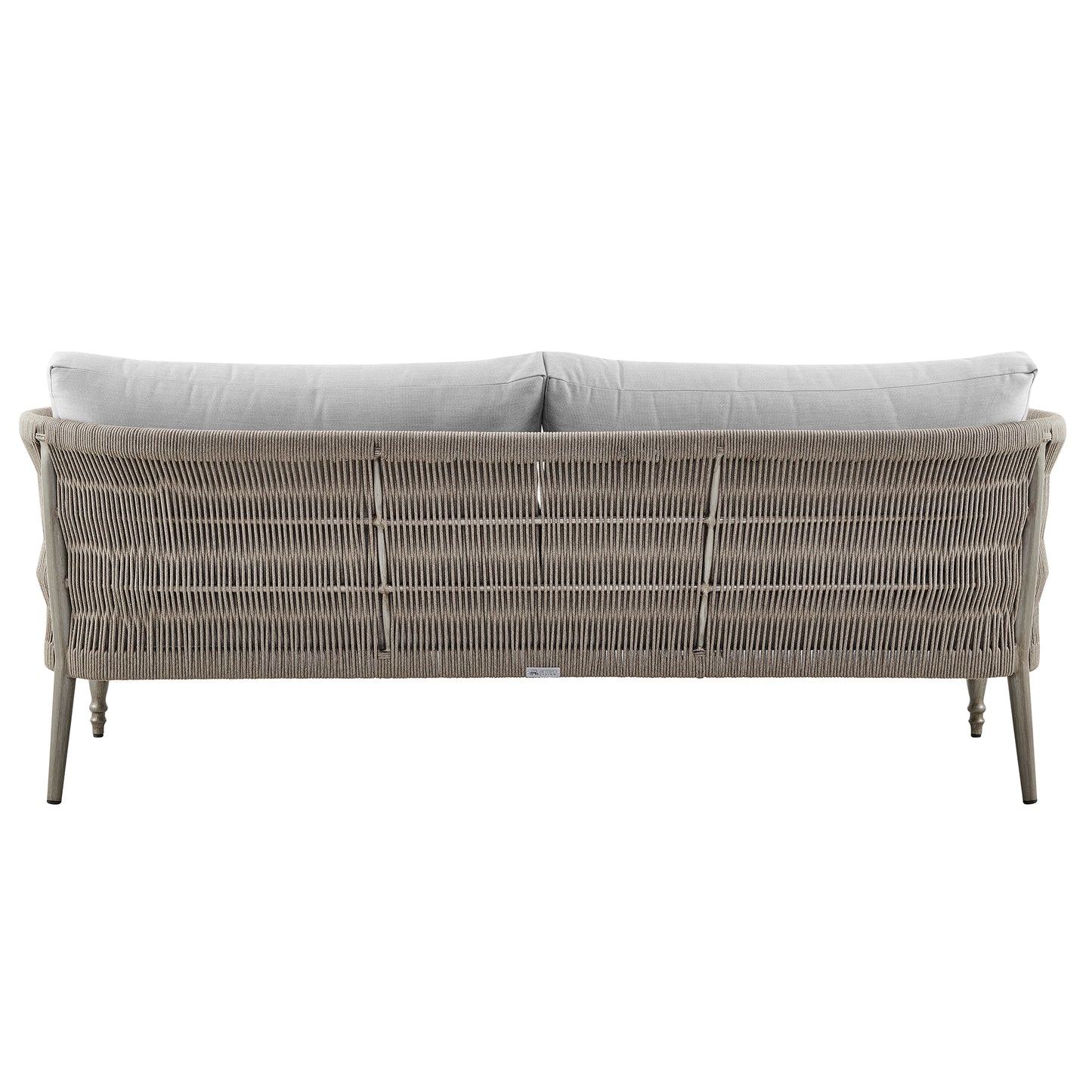 Safari 4 Piece Outdoor Aluminum and Rope Seating Set with Grey Cushions