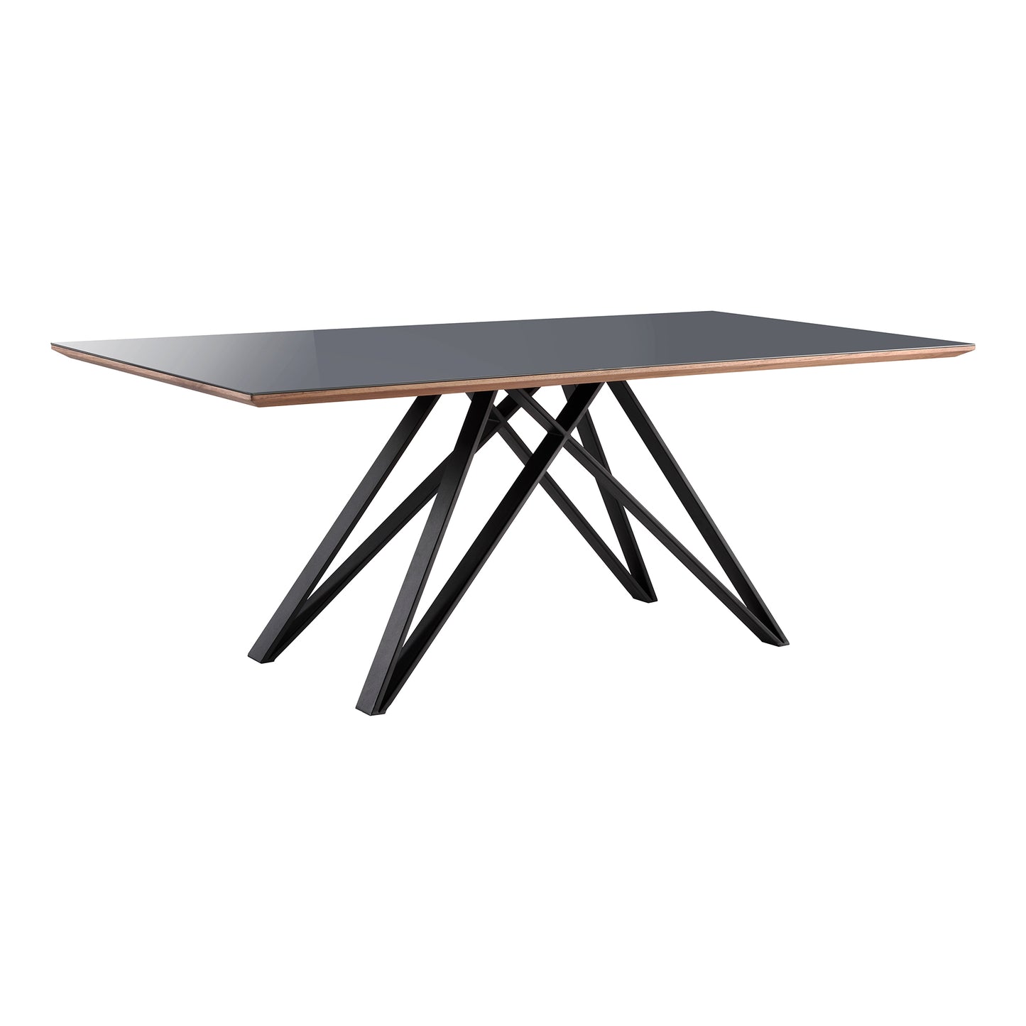 Kenna Contemporary Gray Glass 5 Piece Metal Dining Set