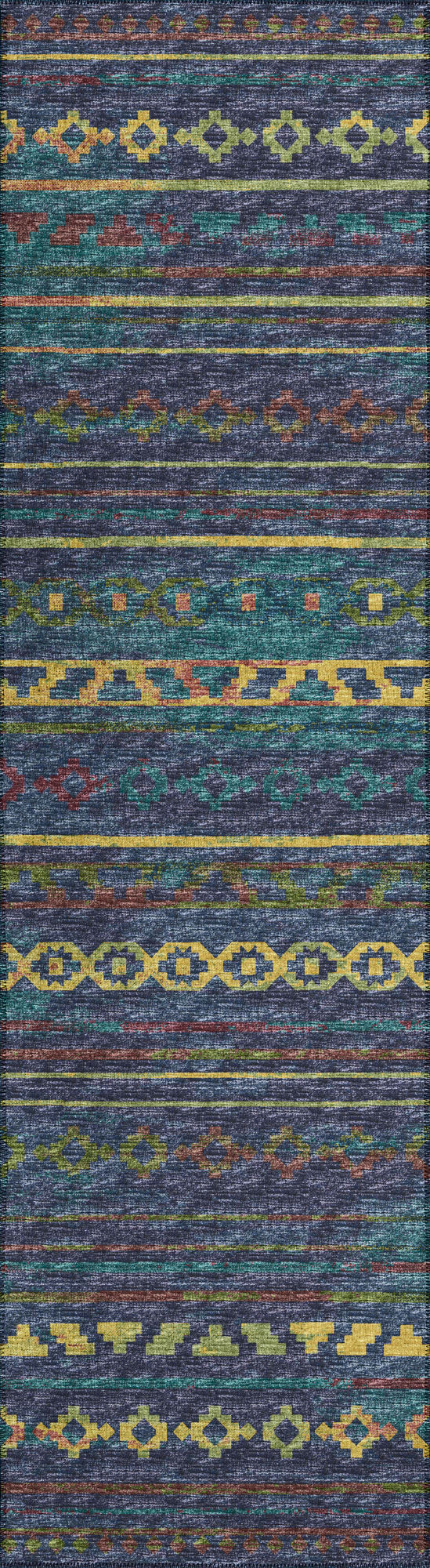 Indoor/Outdoor Sedona SN10 Ink Washable 2'3" x 12' Runner Rug