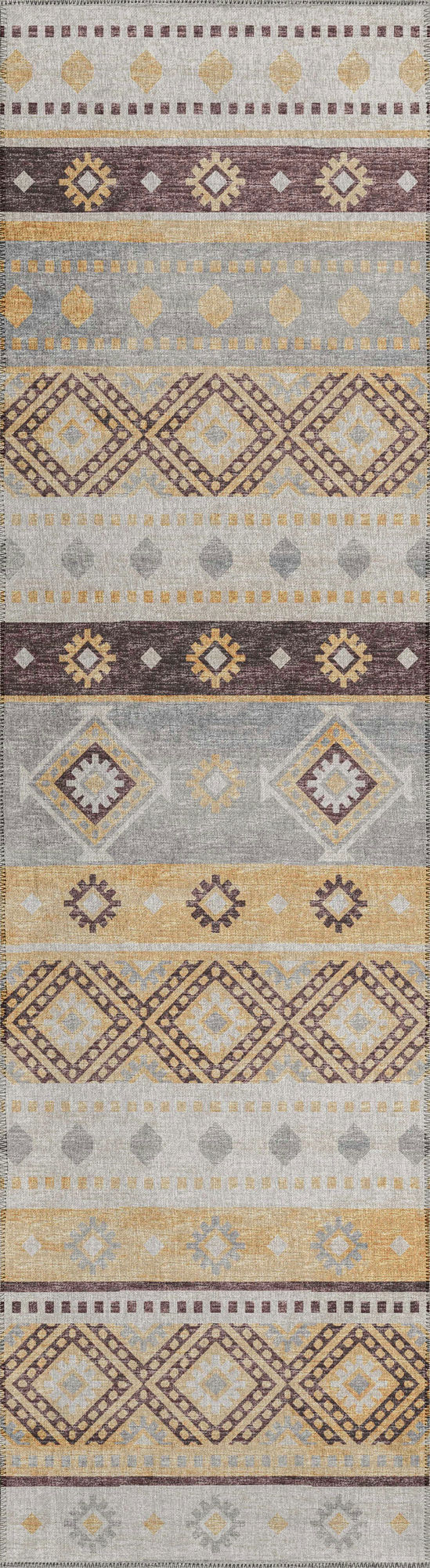 Indoor/Outdoor Sedona SN12 Goldenrod Washable 2'3" x 7'6" Runner Rug