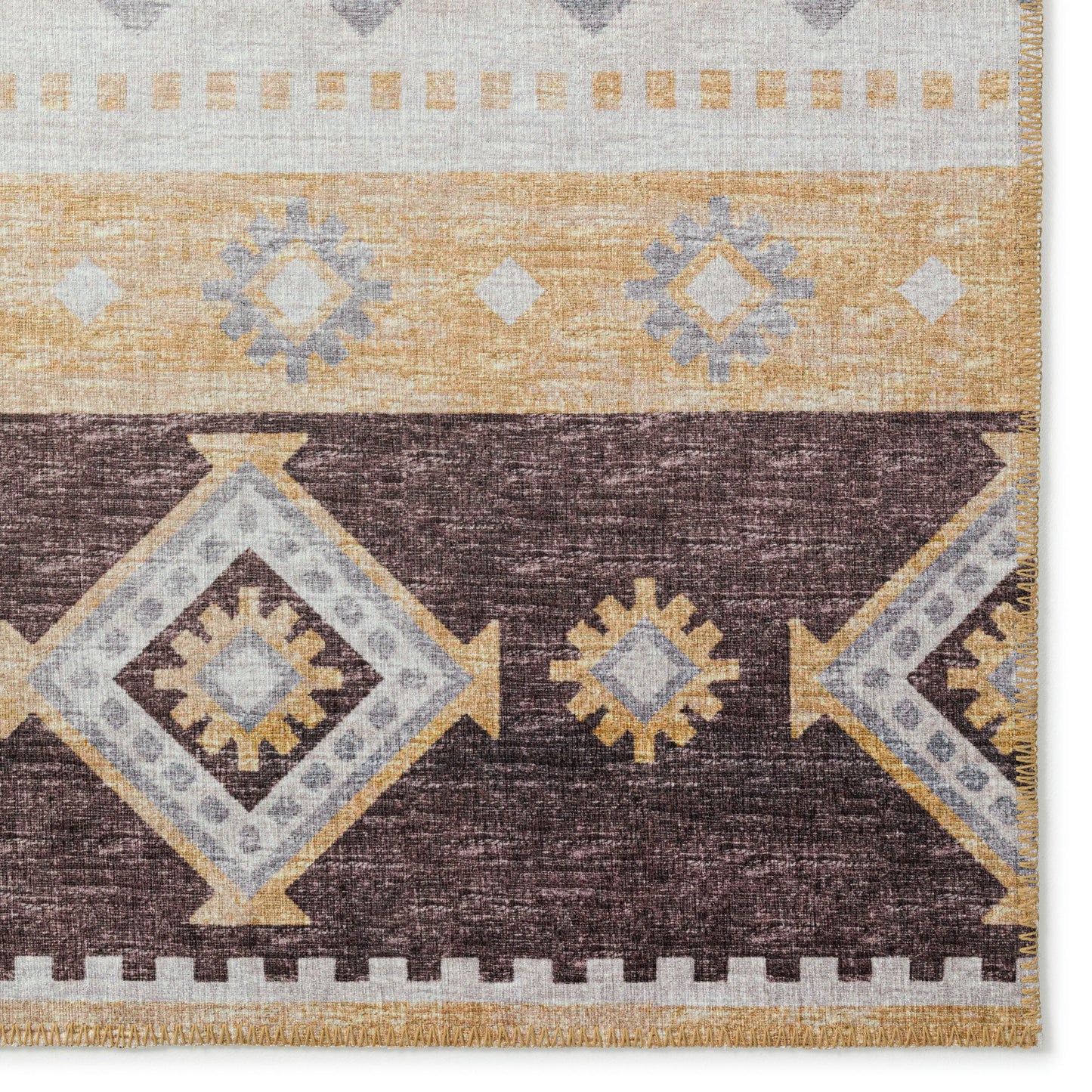 Indoor/Outdoor Sedona SN12 Goldenrod Washable 2'3" x 7'6" Runner Rug