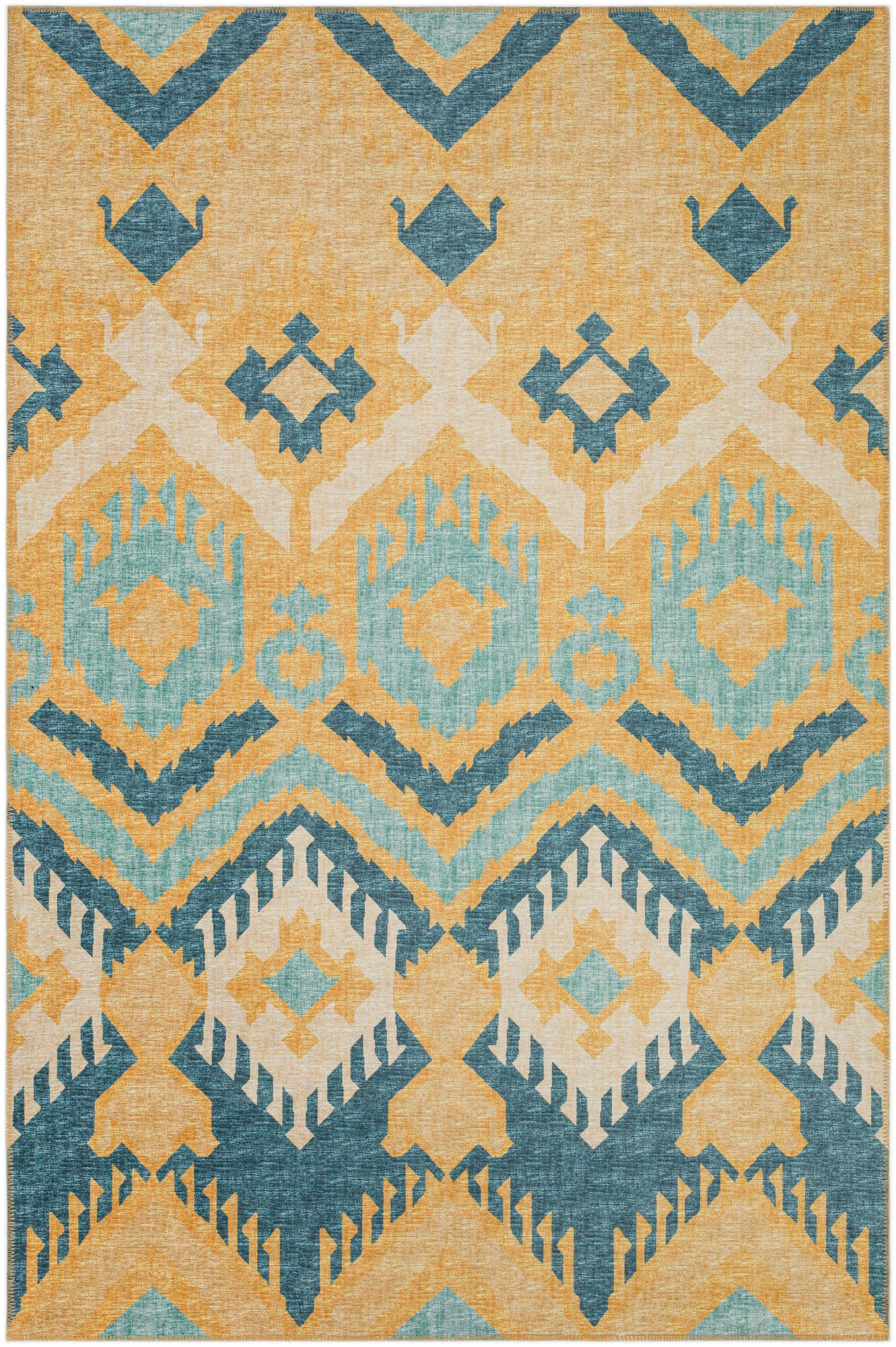 Indoor/Outdoor Sedona SN2 Marigold Washable 10' x 14' Rug