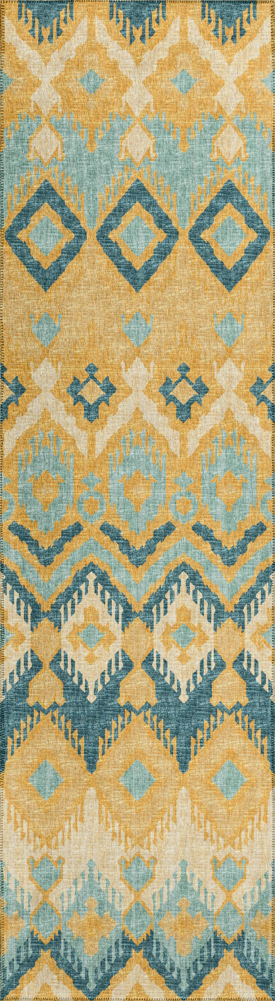 Indoor/Outdoor Sedona SN2 Marigold Washable 2'3" x 12' Runner Rug