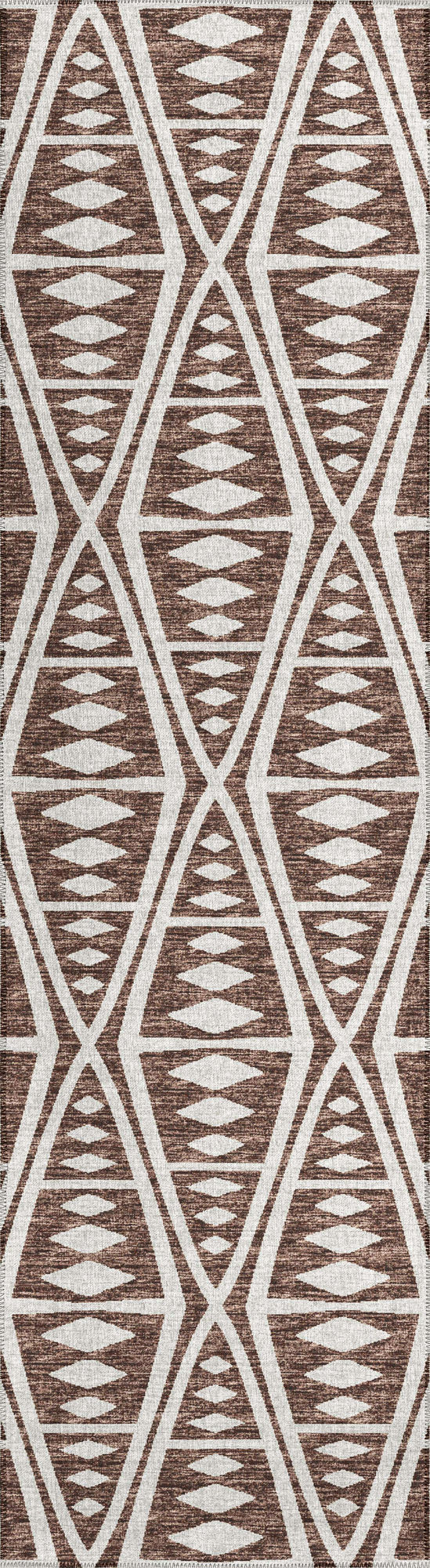 Indoor/Outdoor Sedona SN6 Coffee Washable 2'3" x 10' Runner Rug
