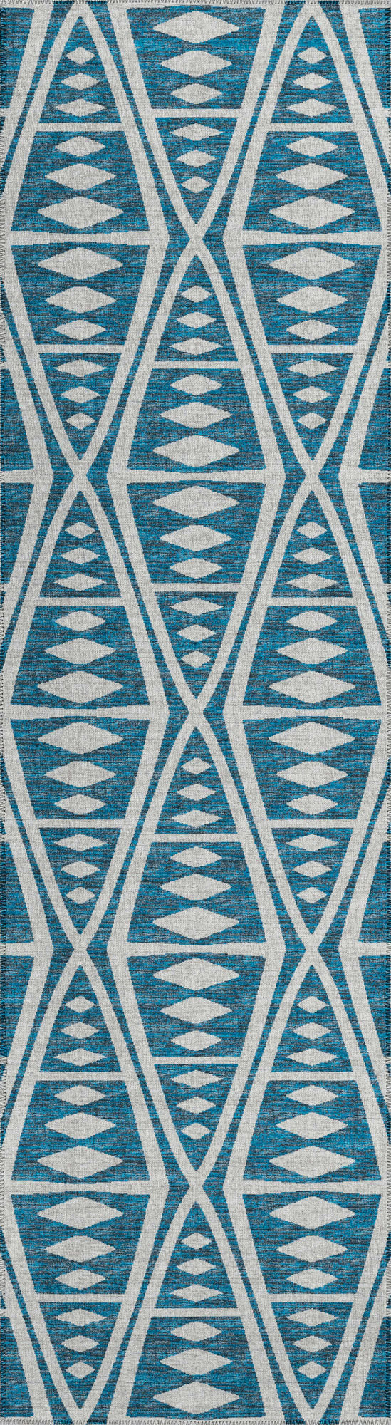 Indoor/Outdoor Sedona SN6 Indigo Washable 2'3" x 7'6" Runner Rug