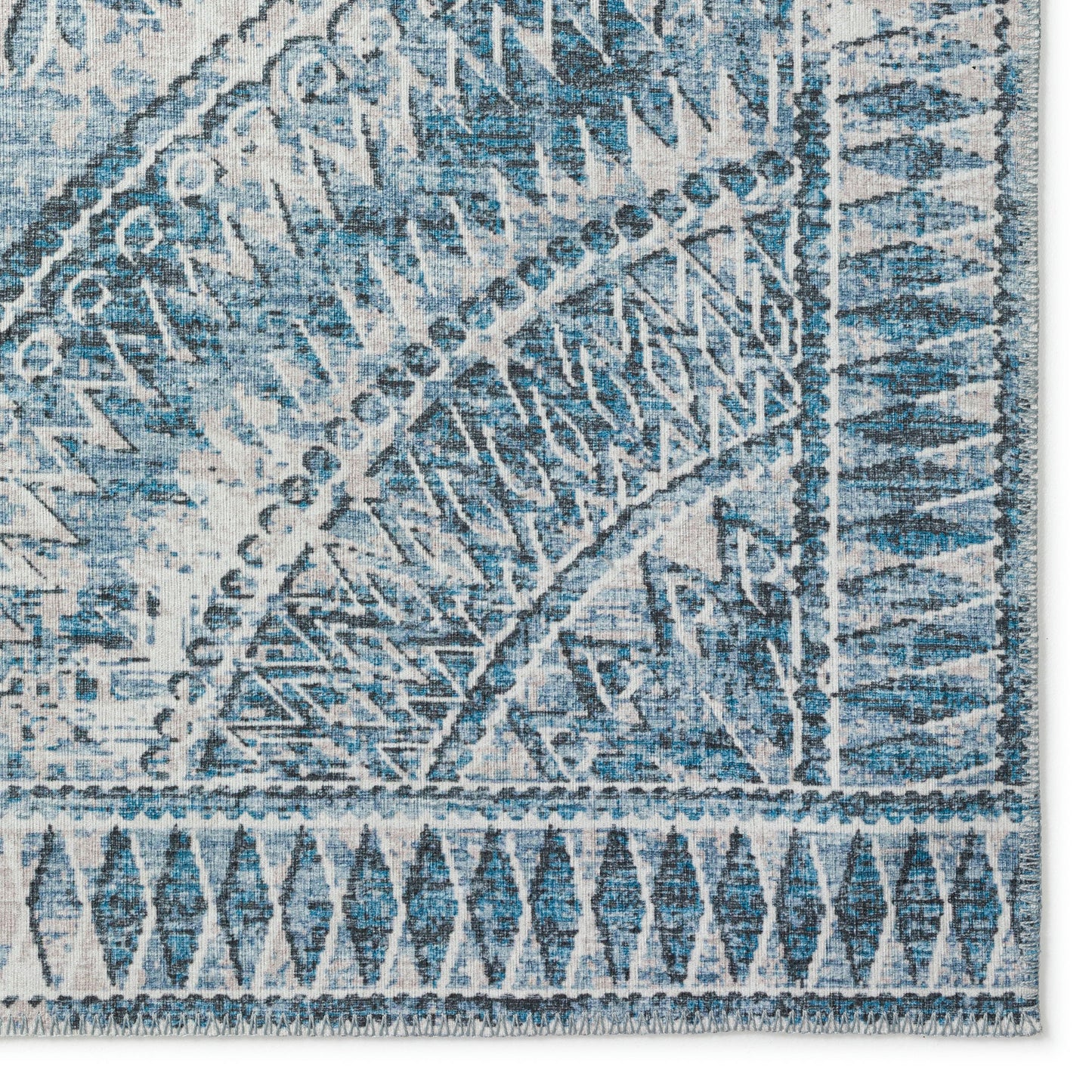 Indoor/Outdoor Sedona SN7 Indigo Washable 2'3" x 10' Runner Rug