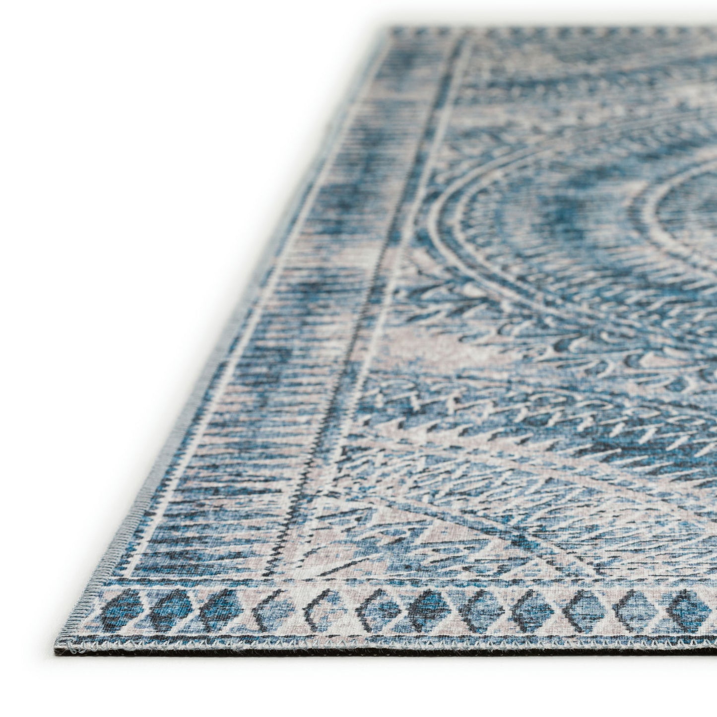 Indoor/Outdoor Sedona SN7 Indigo Washable 2'3" x 10' Runner Rug