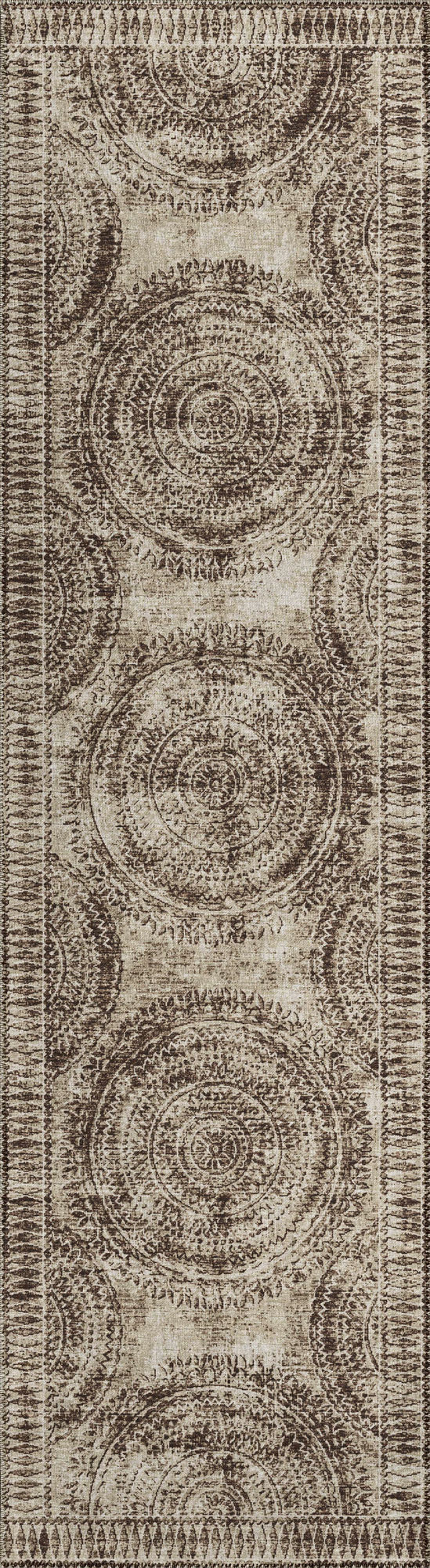 Indoor/Outdoor Sedona SN7 Taupe Washable 2'3" x 10' Runner Rug