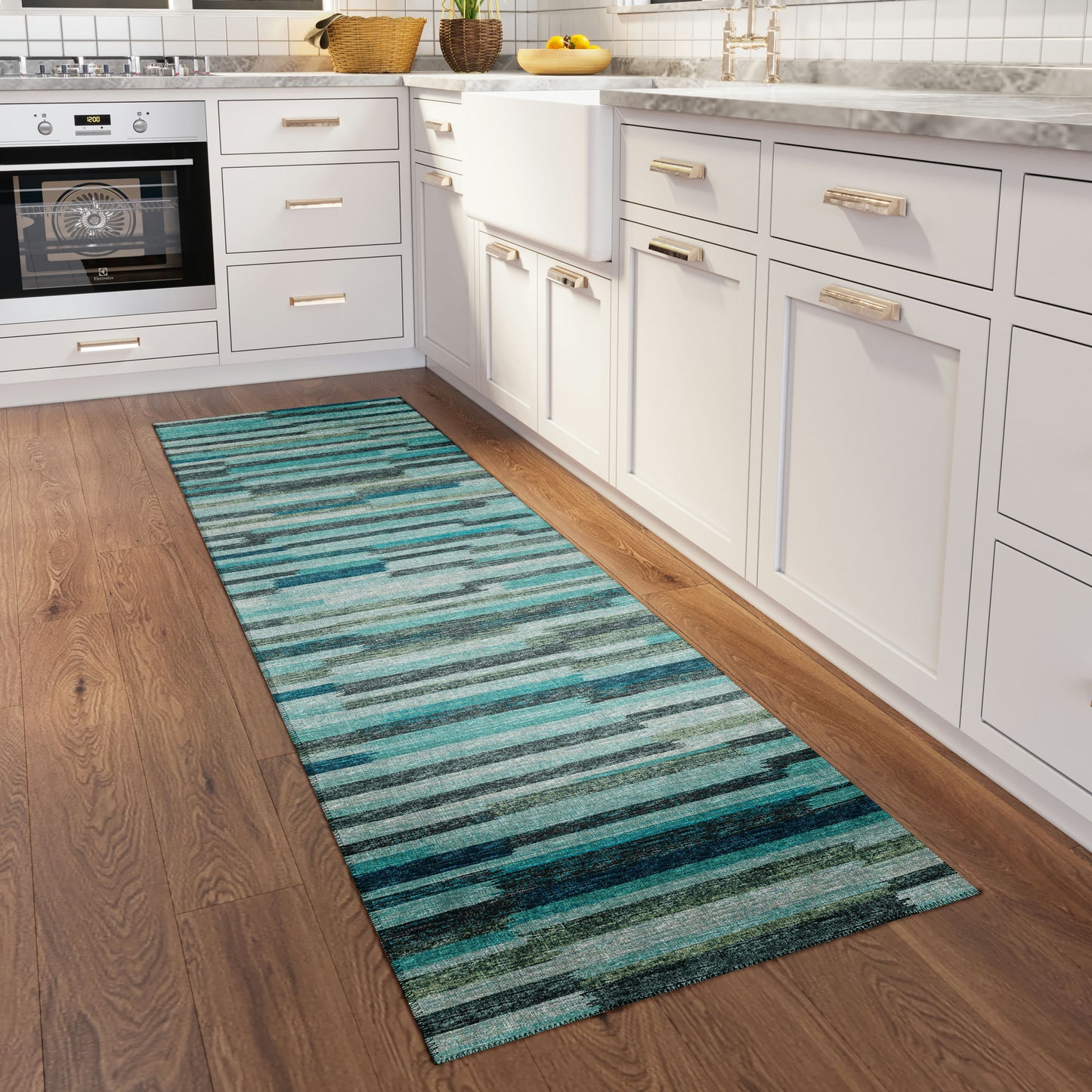 Indoor/Outdoor Sedona SN8 Poolside Washable 2'3" x 12' Runner Rug