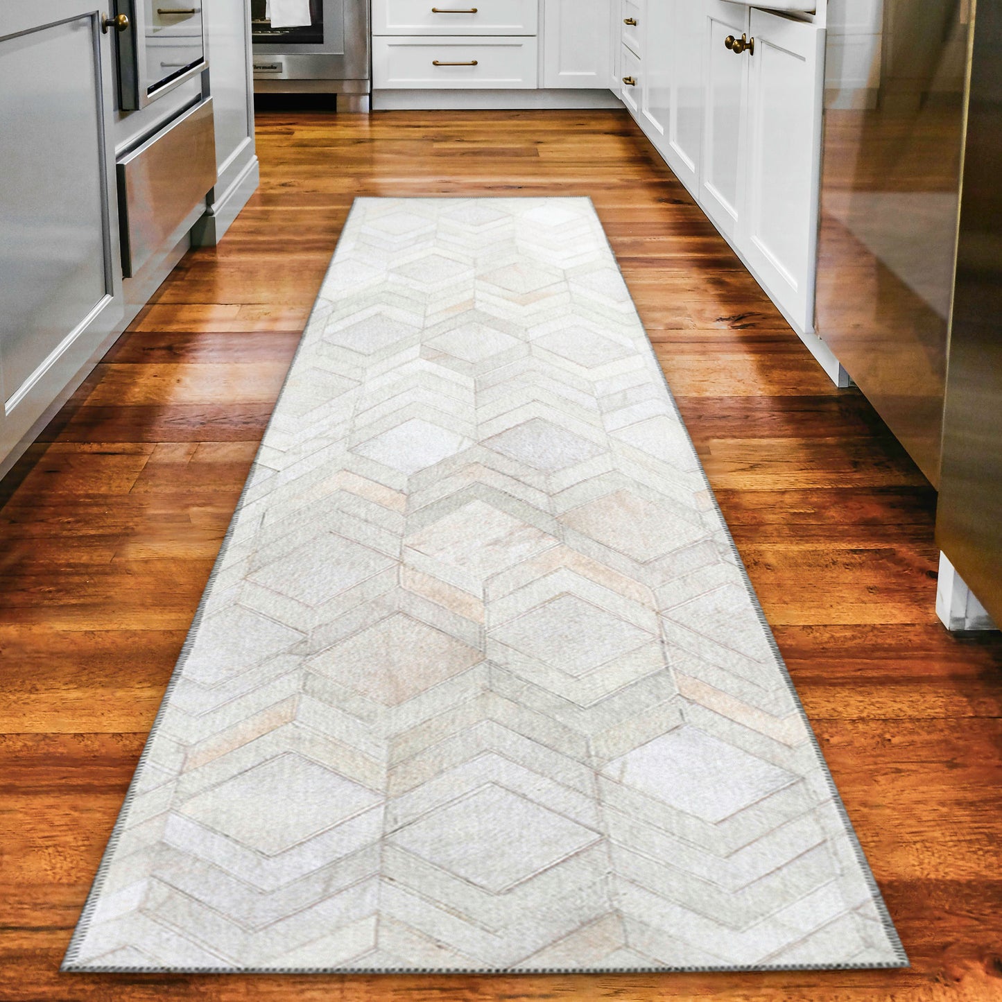 Indoor/Outdoor Stetson SS5 Linen Washable 2'3" x 7'6" Runner Rug